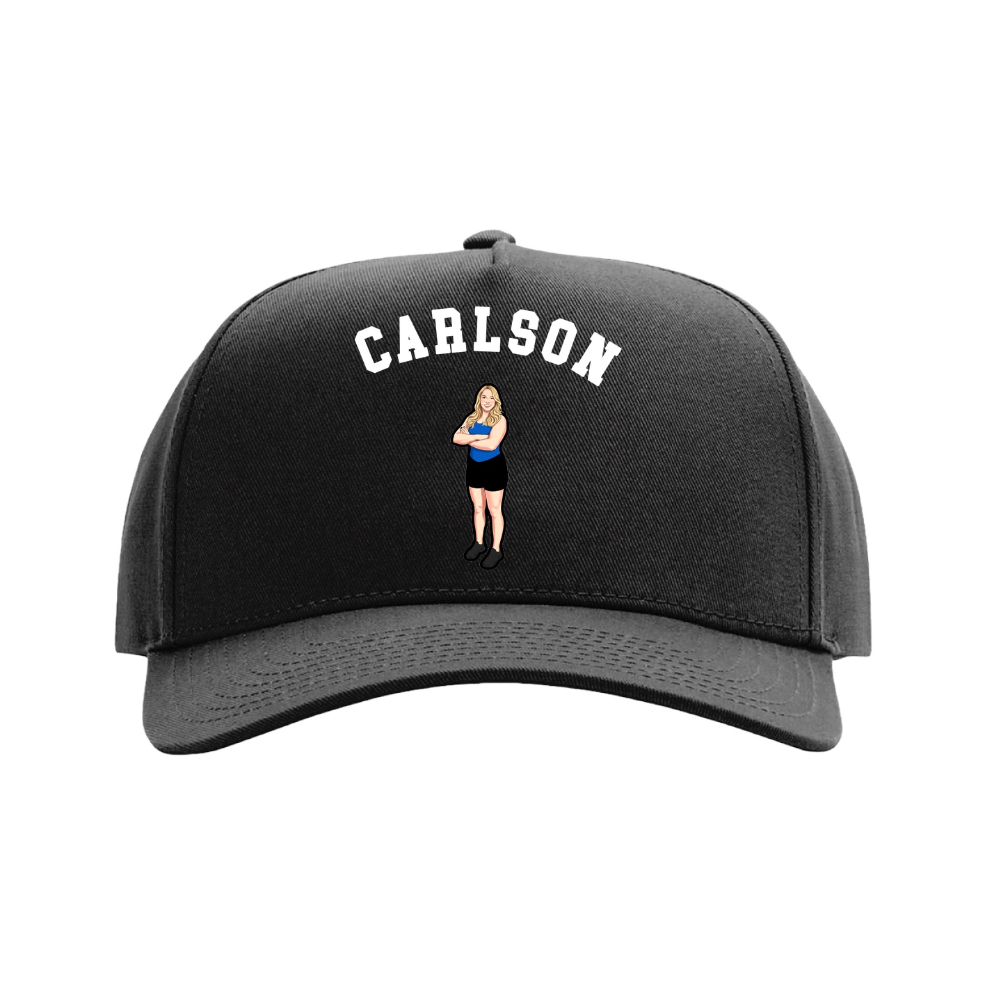 Full Fabric Five-Panel Champ Cap — Shirsey Arch in Black