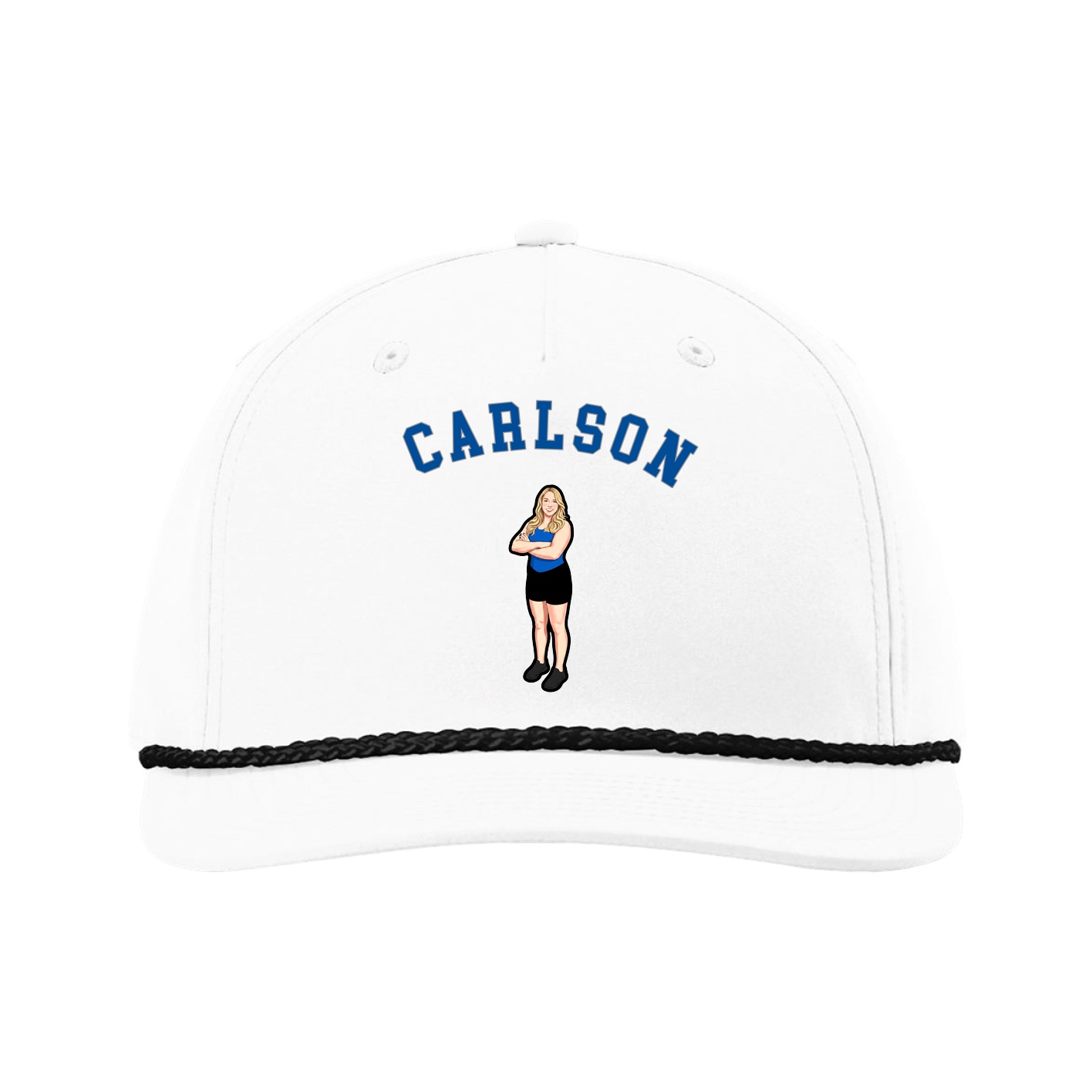 Five-Panel Classic Rope Cap — Shirsey Arch in White
