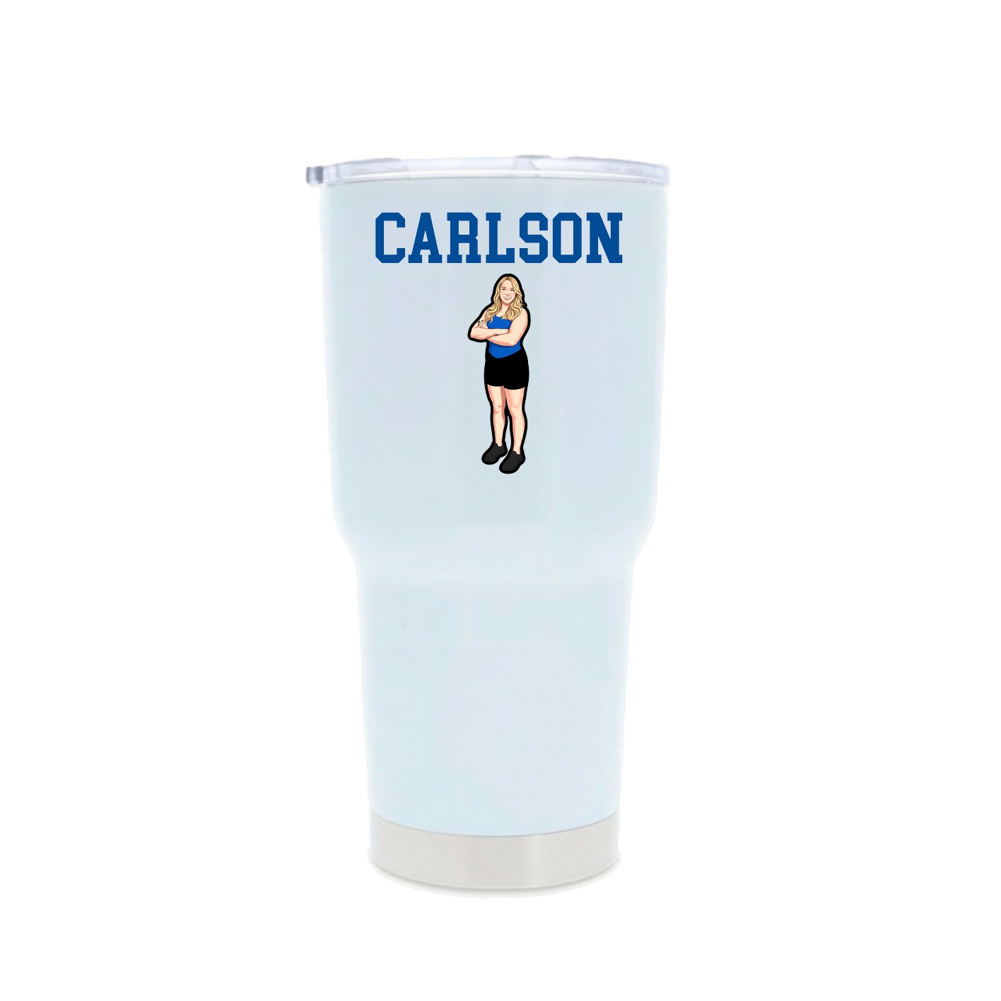 30oz Stainless Steel Tumbler — Shirsey in White