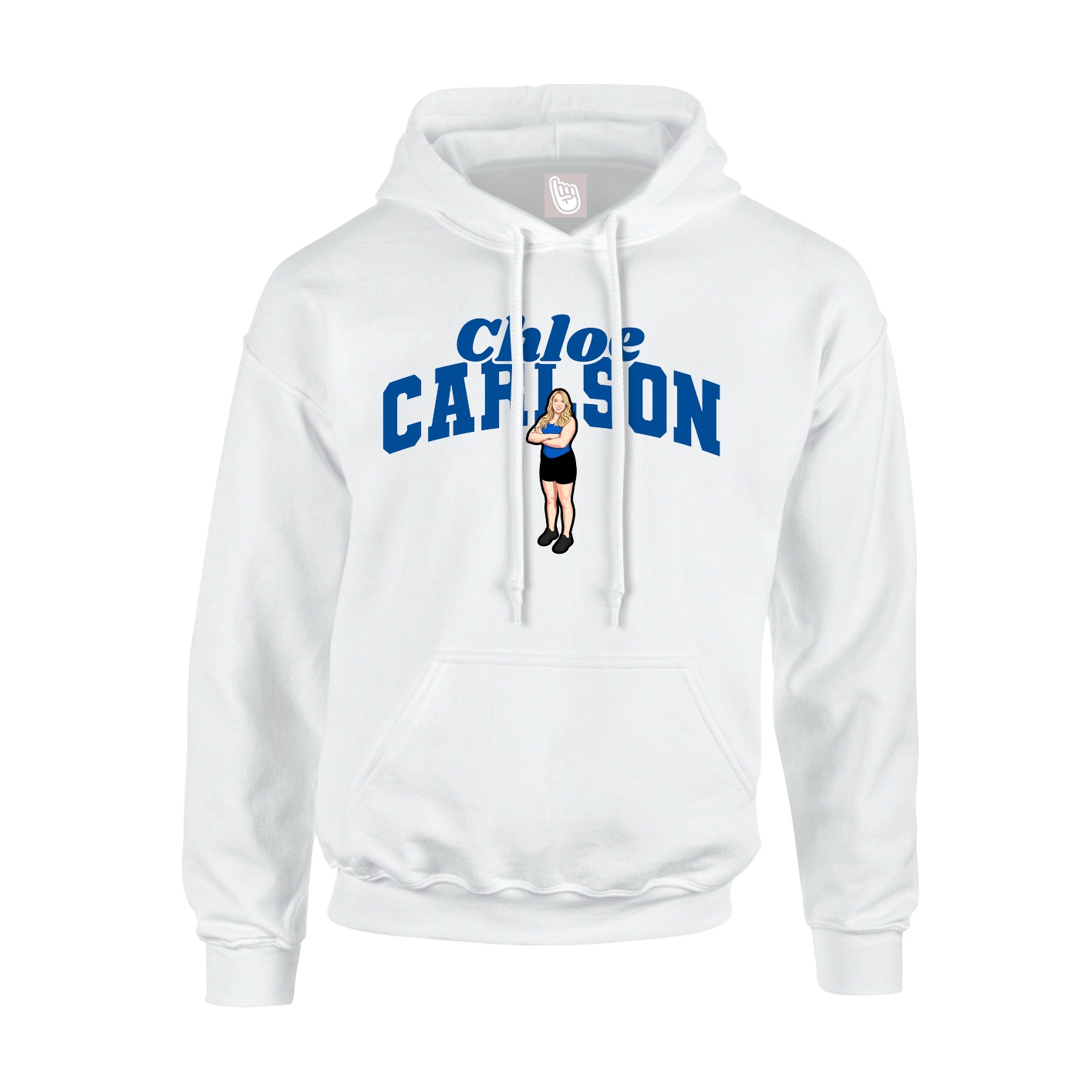 Hoodie — Signature Arch in White