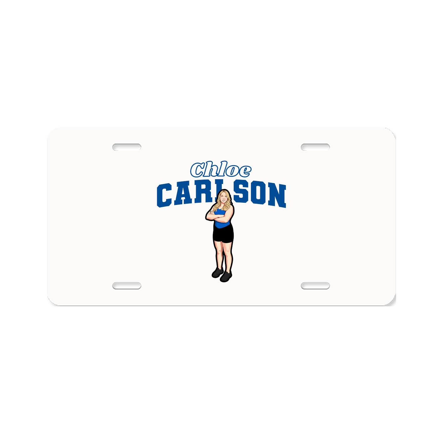 License Plate — Name Arch in Classic