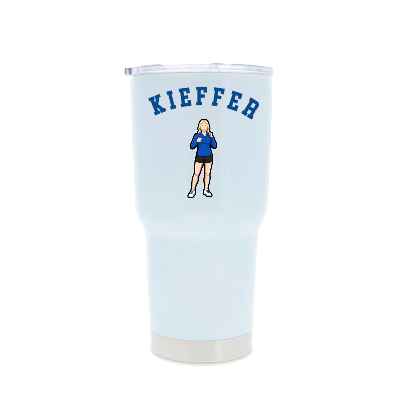 30oz Stainless Steel Tumbler — Shirsey Arch in White