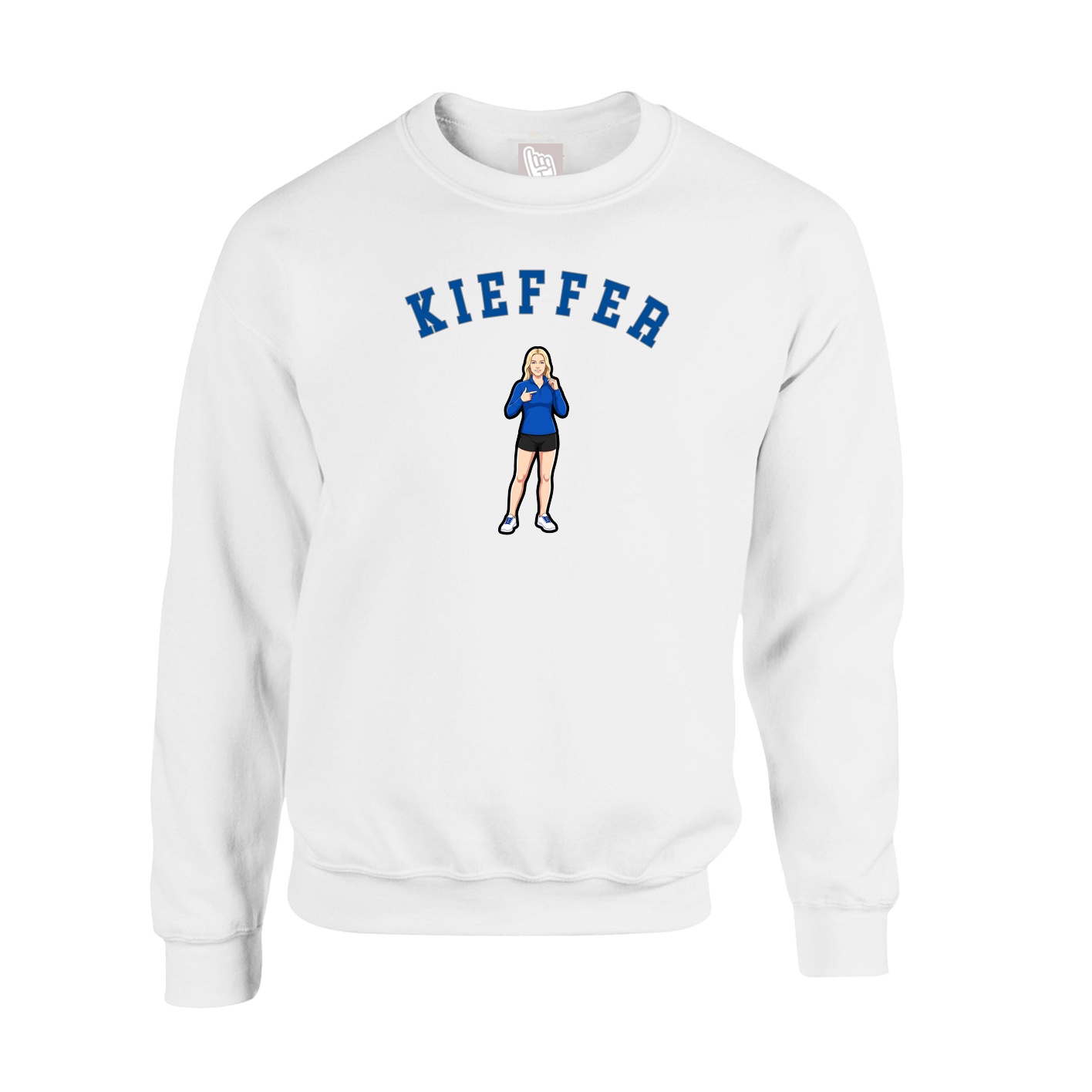 Fleece Crew — Shirsey Arch in White
