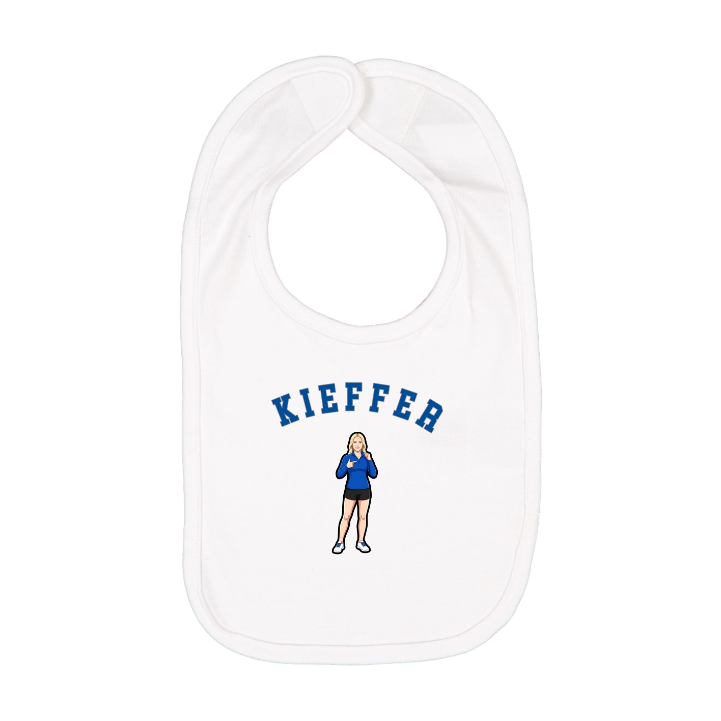 Infant Bib — Shirsey Arch in White