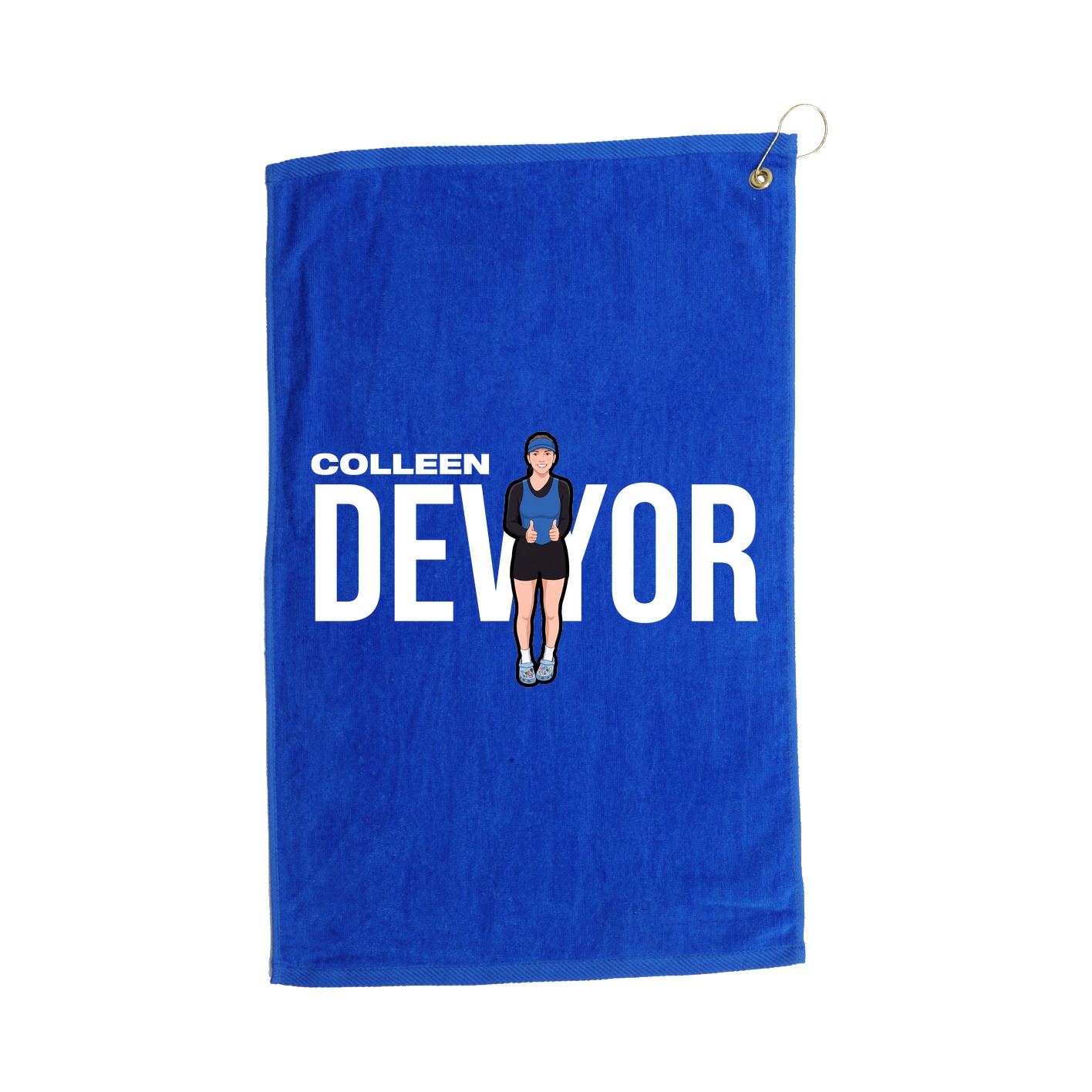 Golf Towel — Player Name in Royal