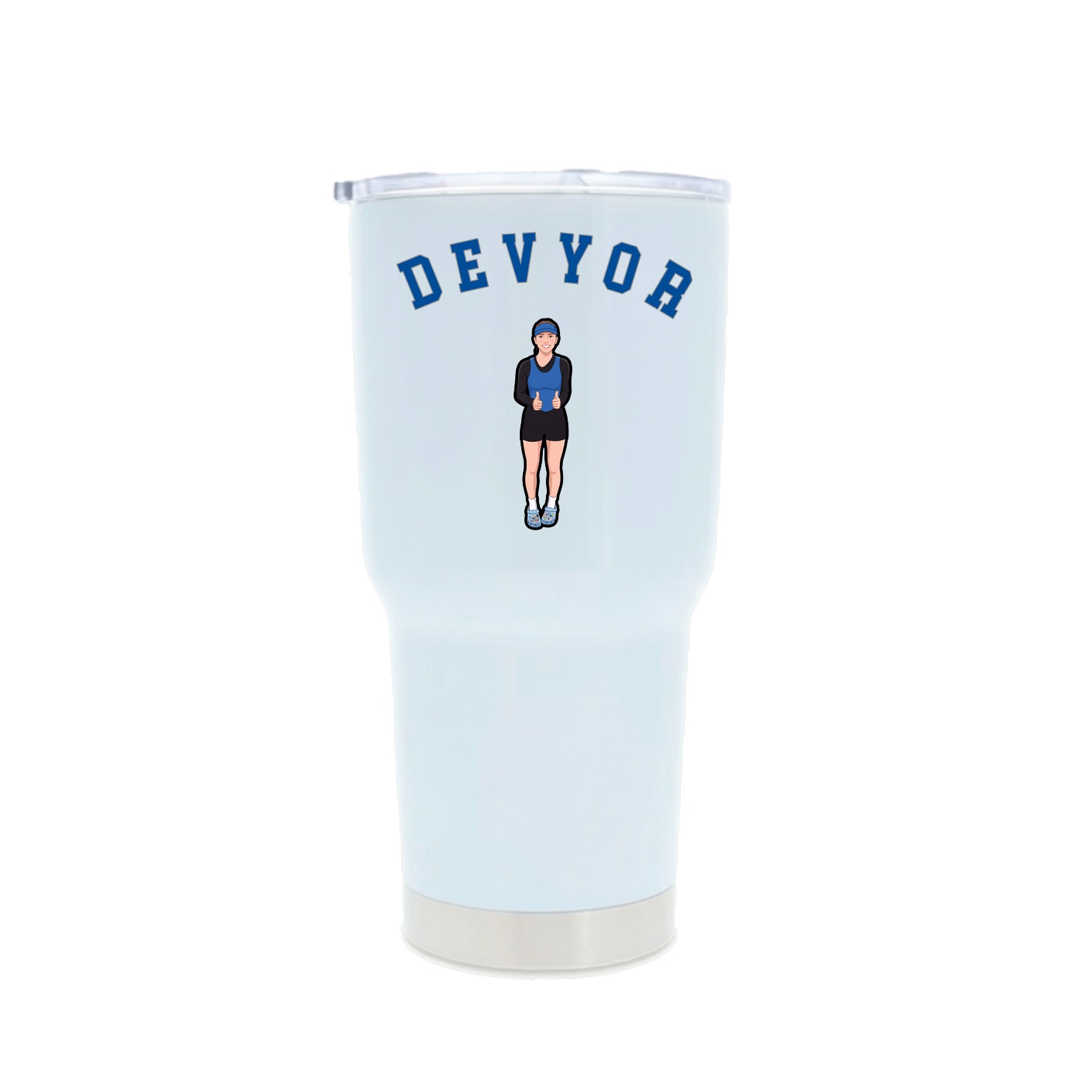 30oz Stainless Steel Tumbler — Shirsey Arch in White