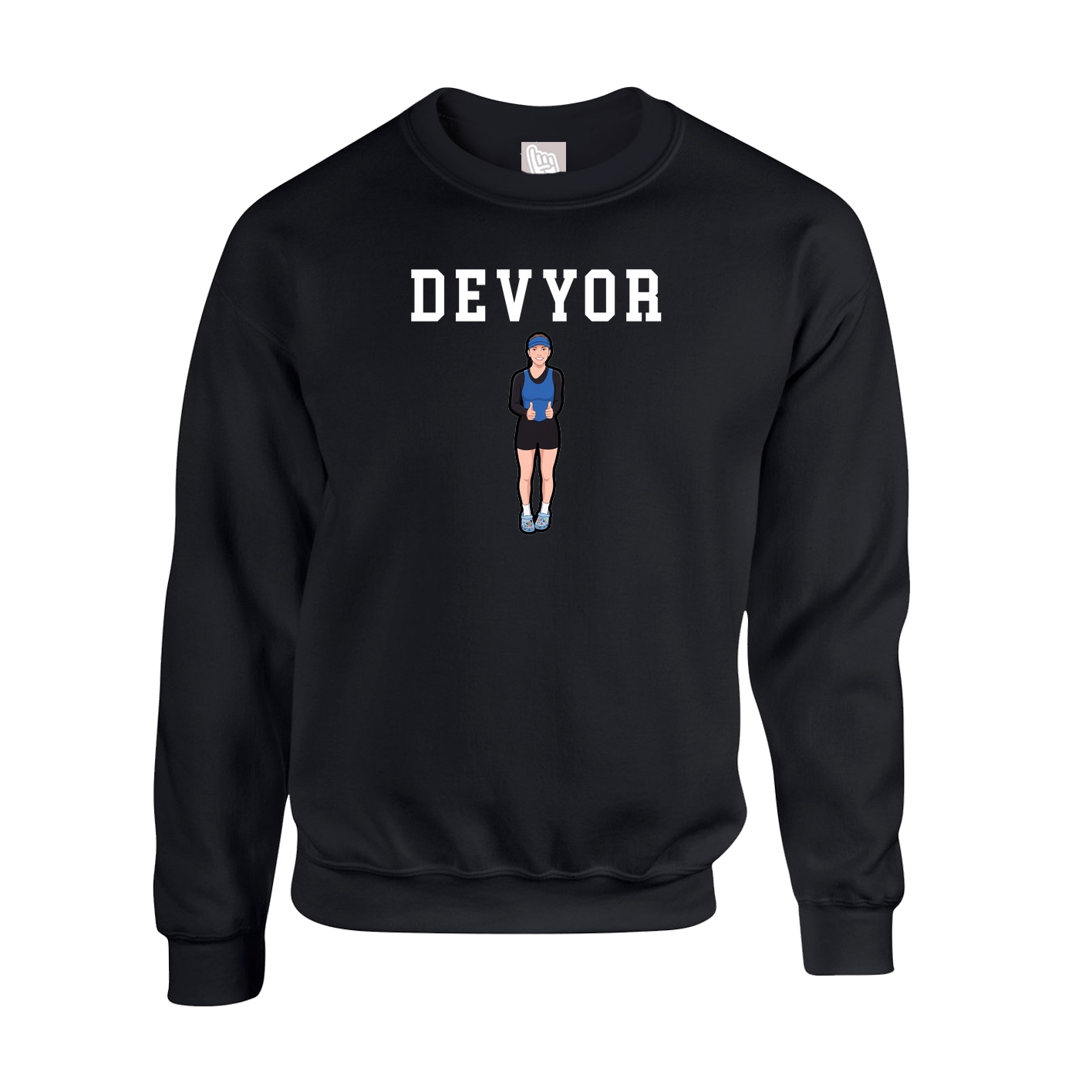 Fleece Crew — Shirsey in Black