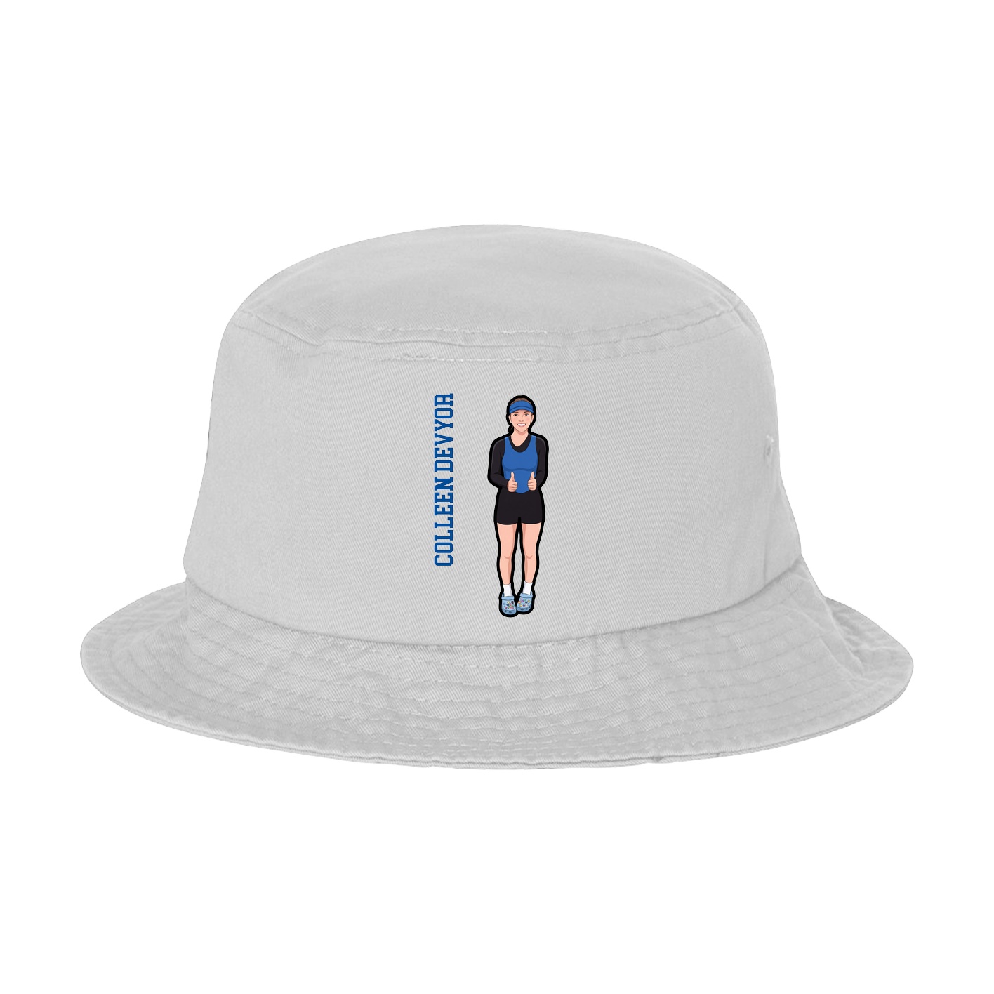 Bucket Cap — Name Vertical in White