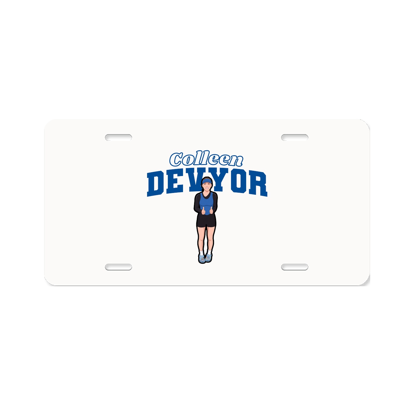 License Plate — Name Arch in Classic