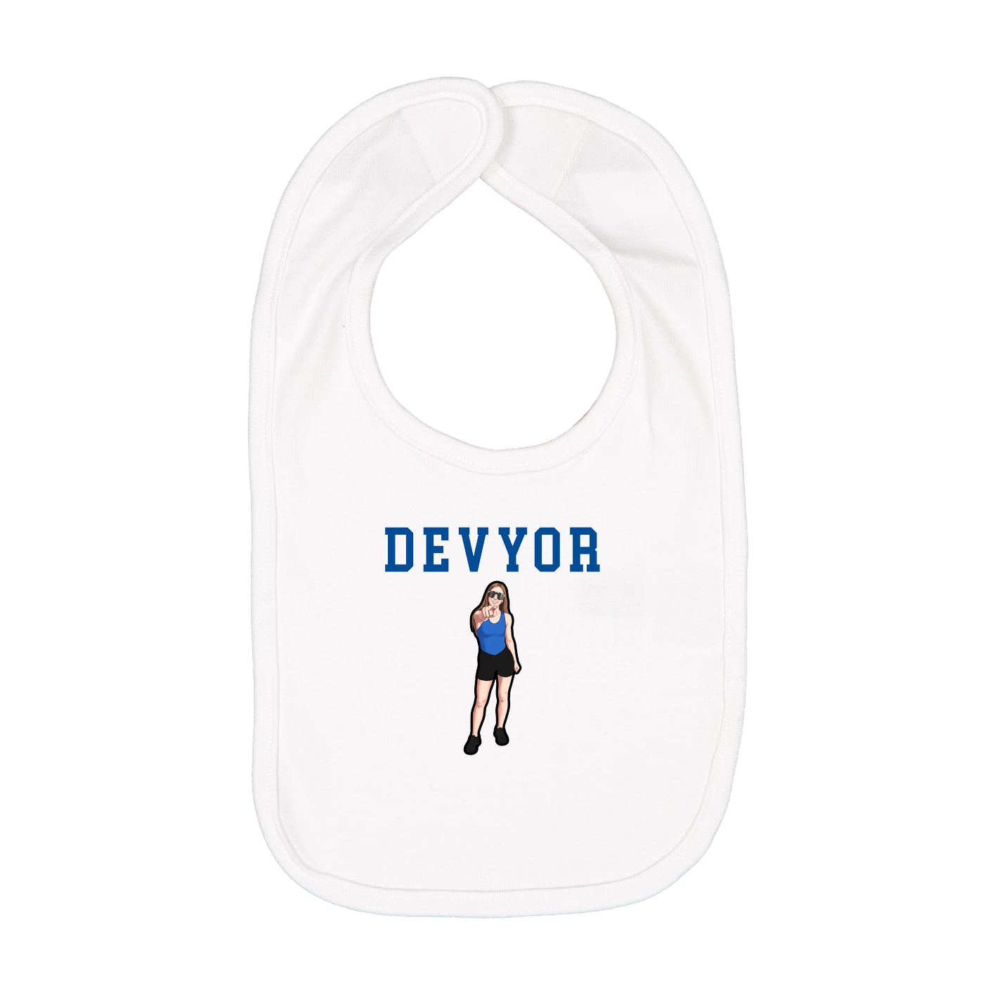 Infant Bib — Shirsey in White