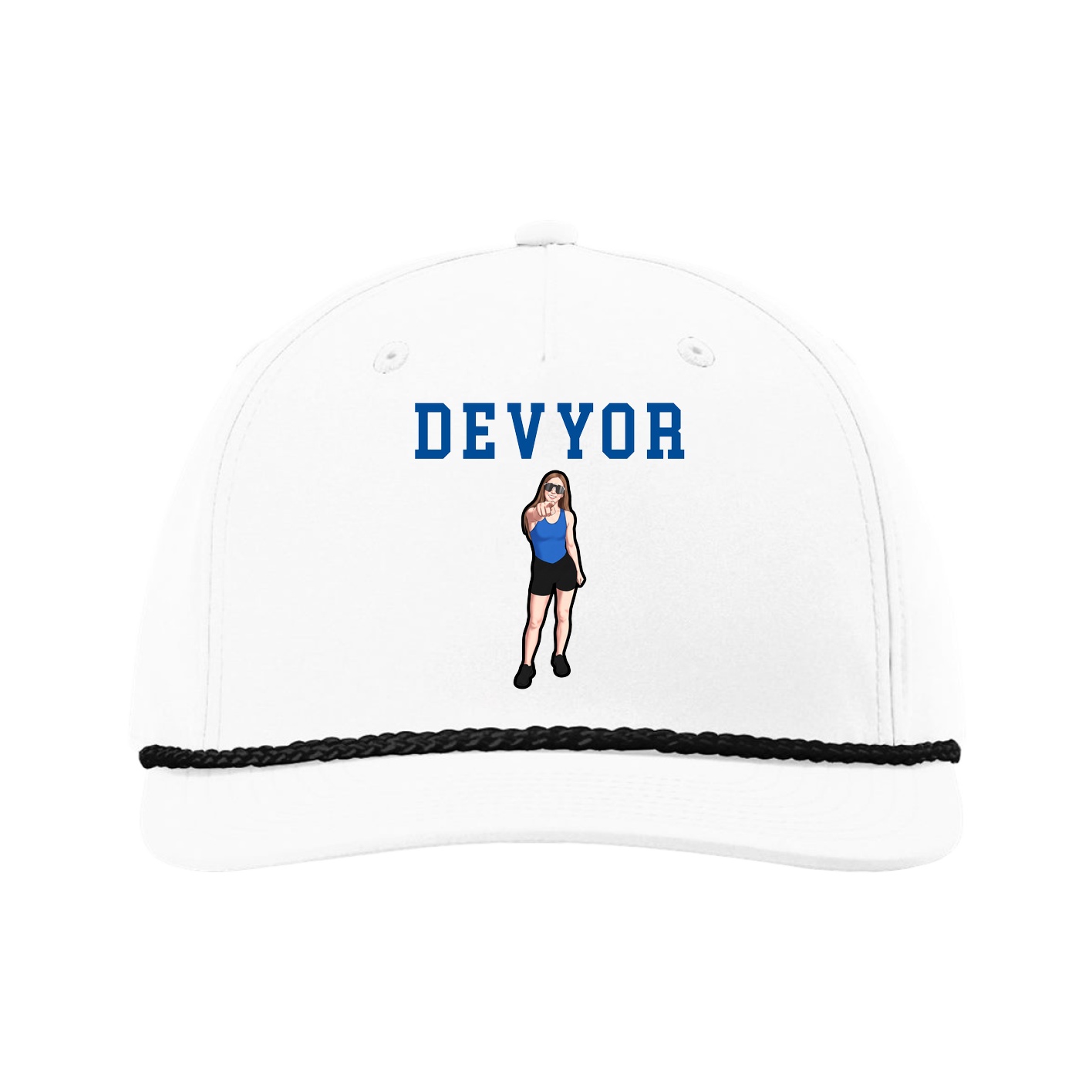Five-Panel Classic Rope Cap — Shirsey in White