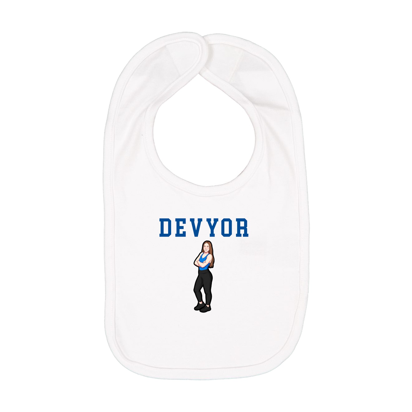 Infant Bib — Shirsey in White