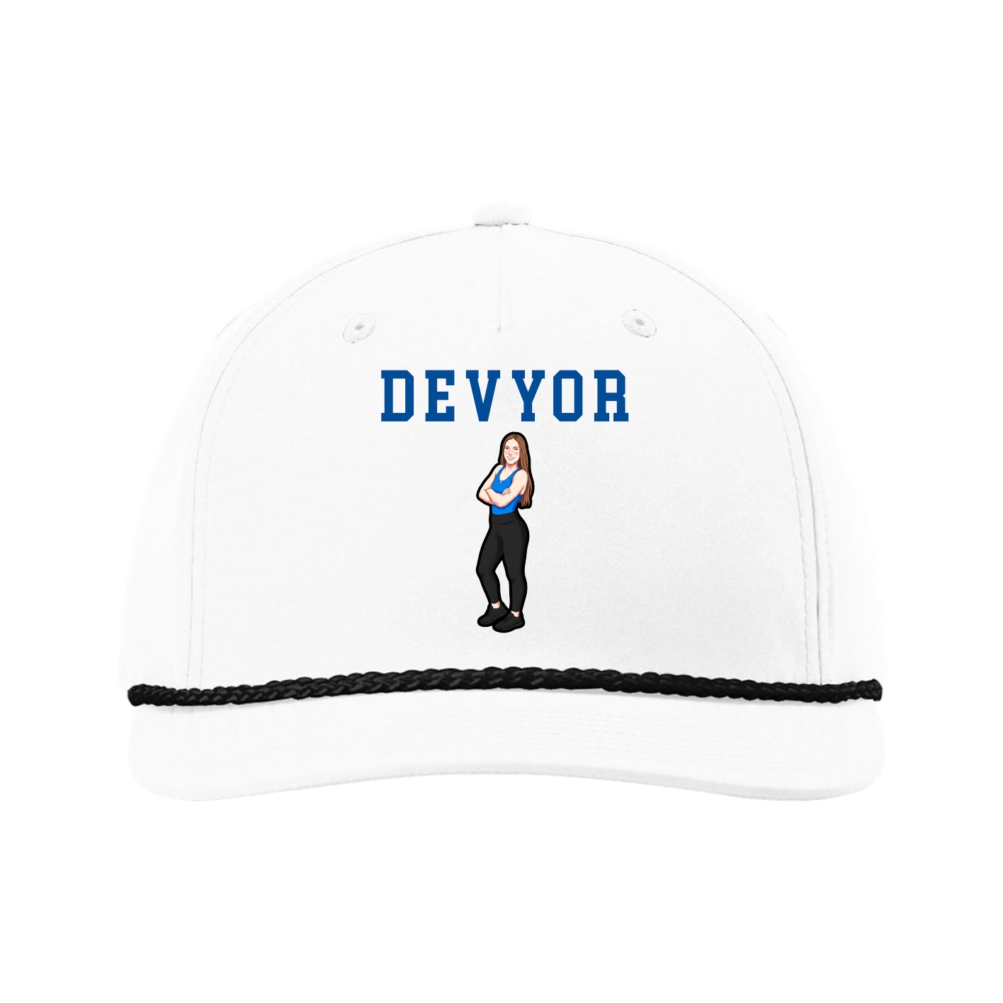 Five-Panel Classic Rope Cap — Shirsey in White
