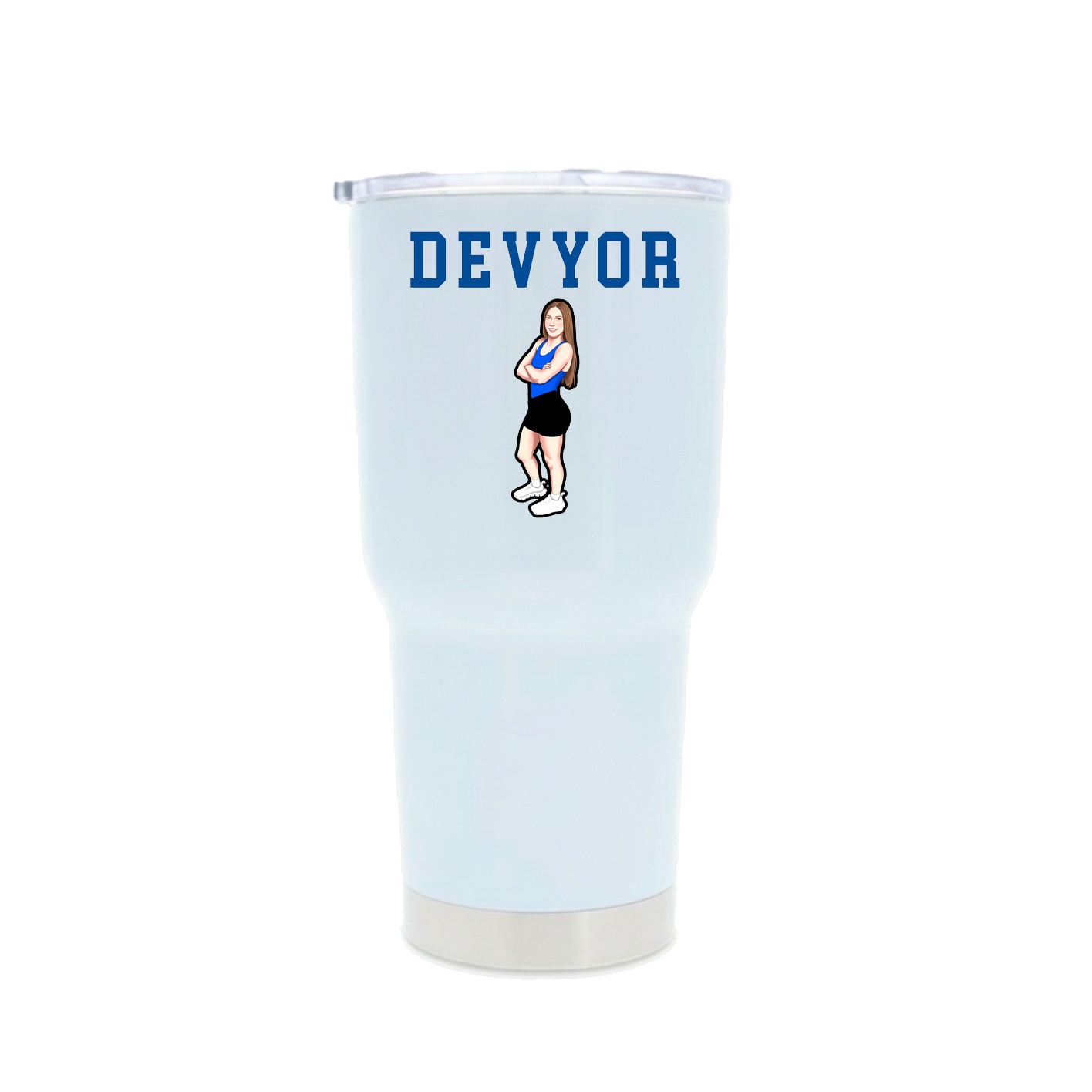 30oz Stainless Steel Tumbler — Shirsey in White