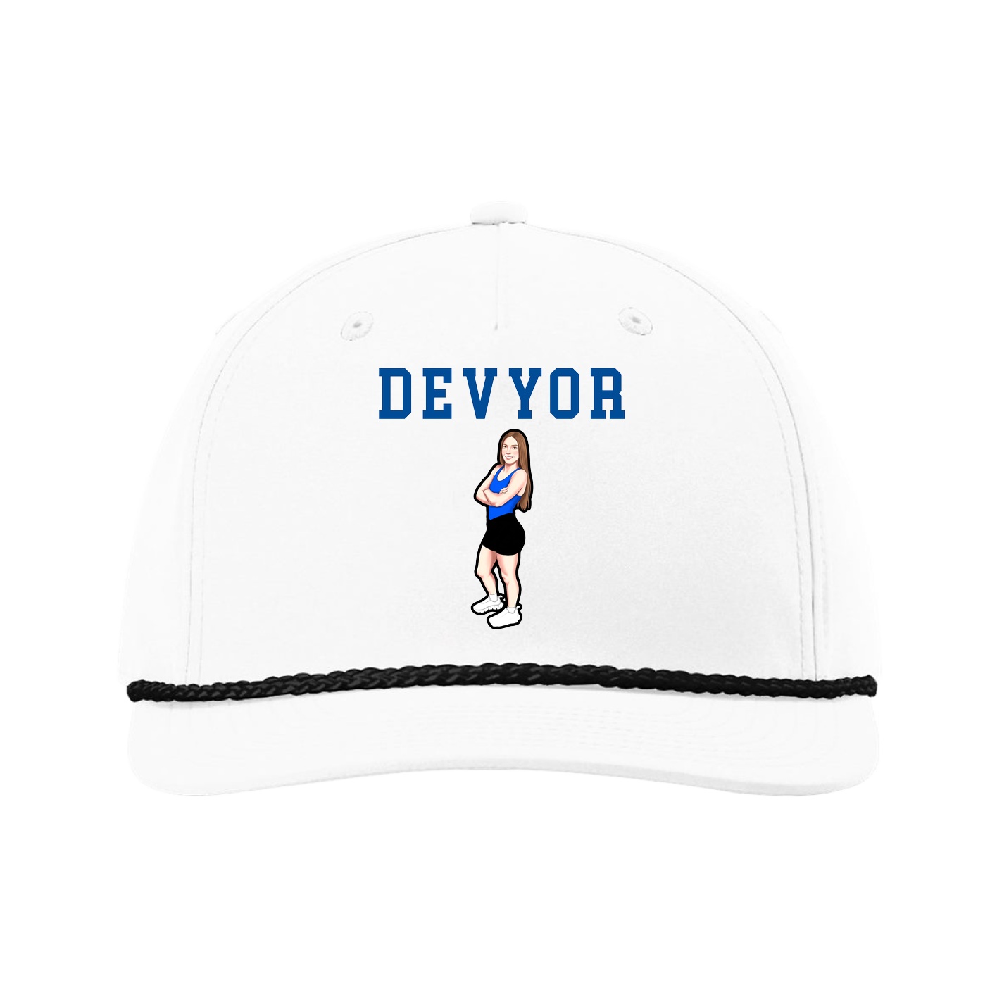 Five-Panel Classic Rope Cap — Shirsey in White