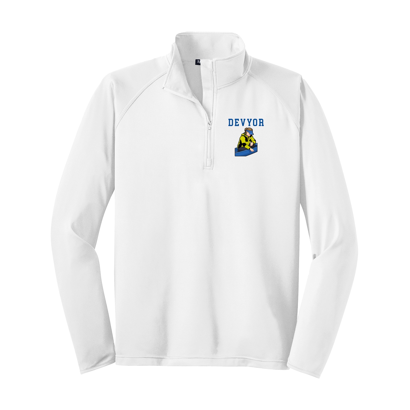 Q-Zip Pullover — Shirsey in White