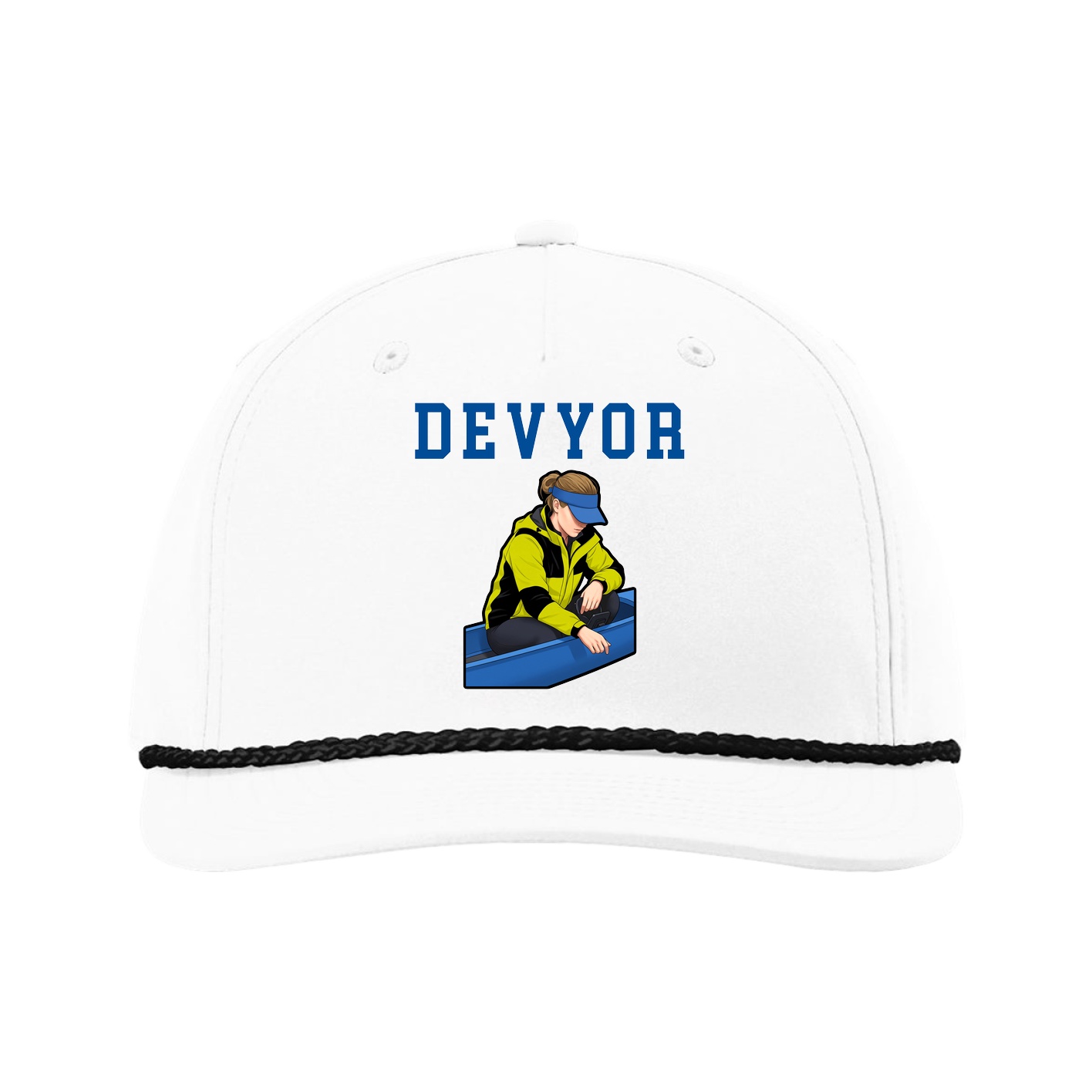 Five-Panel Classic Rope Cap — Shirsey in White