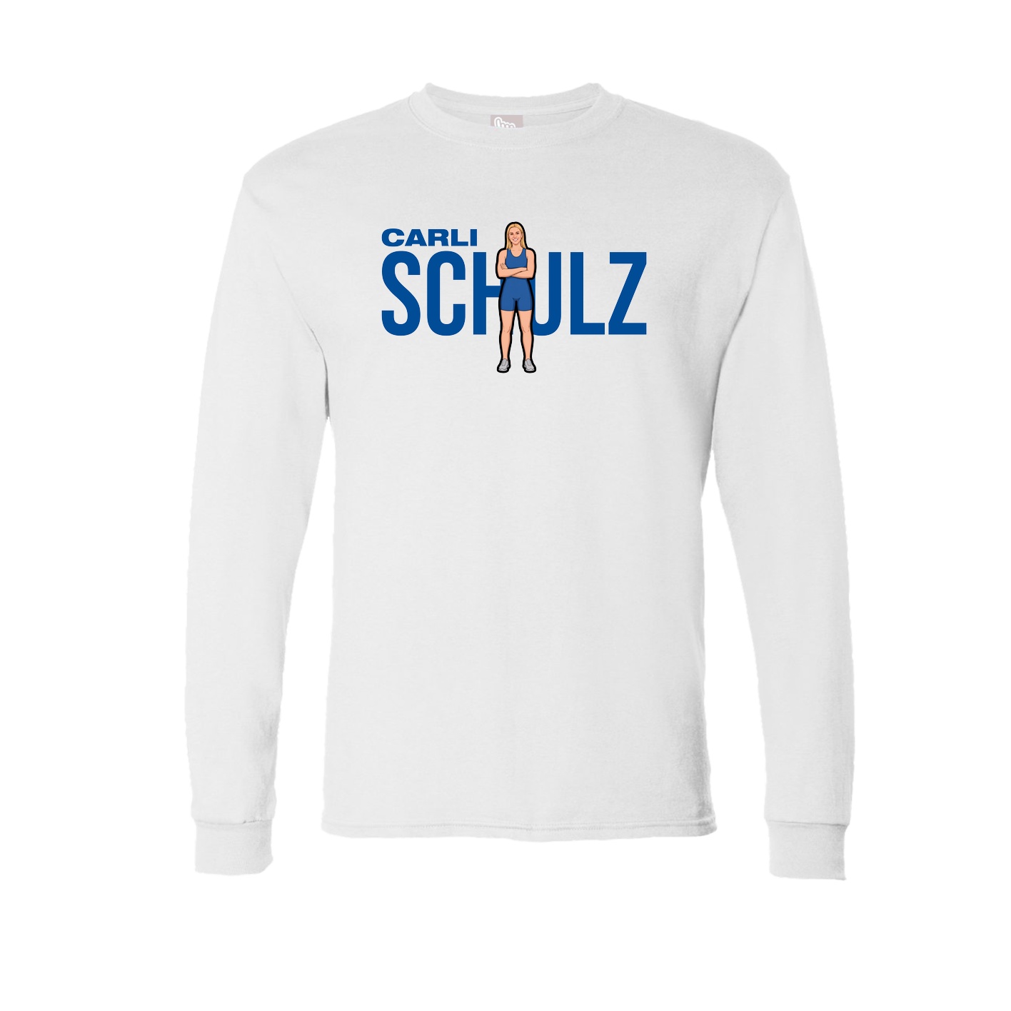 Long Sleeve Tee — Player Name in White