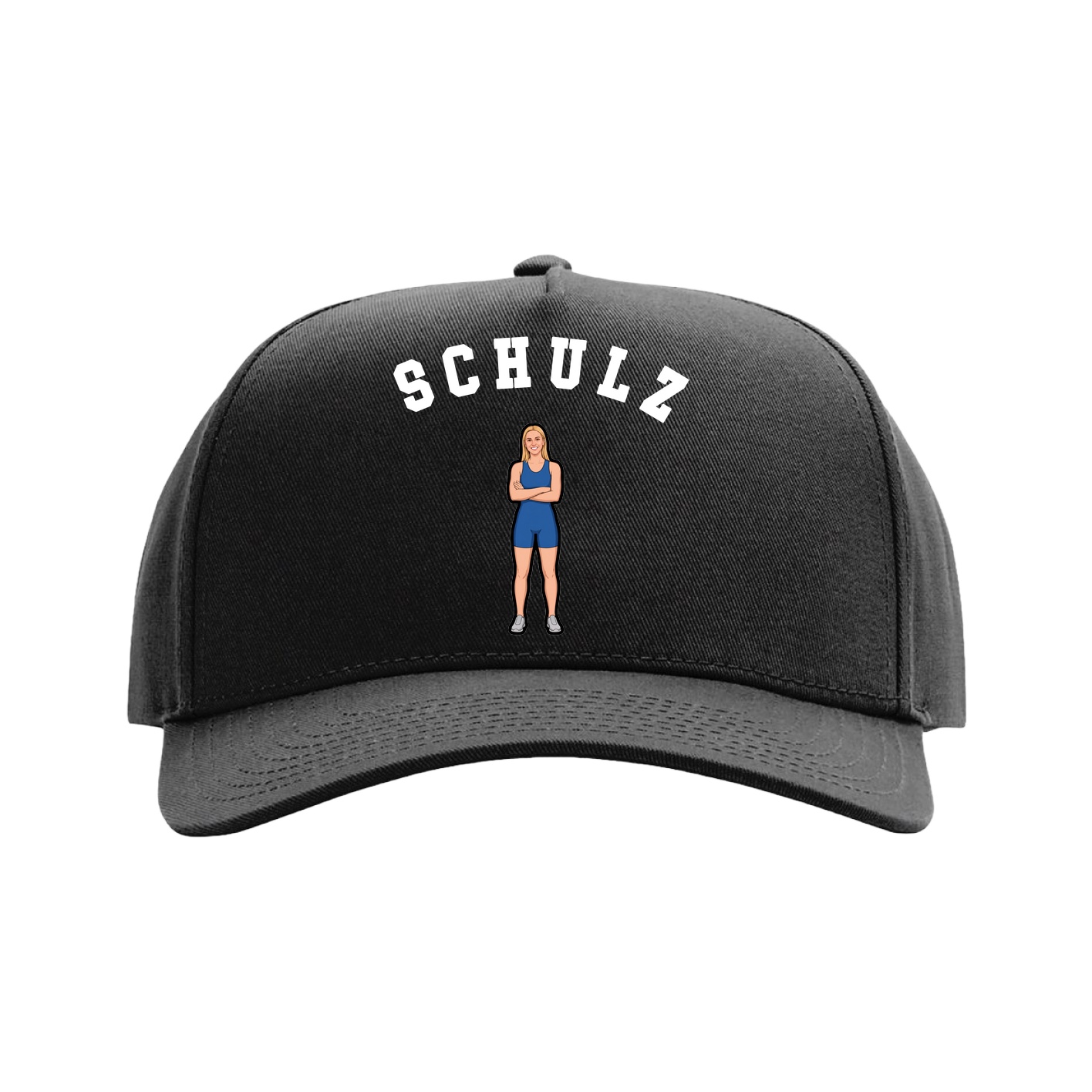 Full Fabric Five-Panel Champ Cap — Shirsey Arch in Black