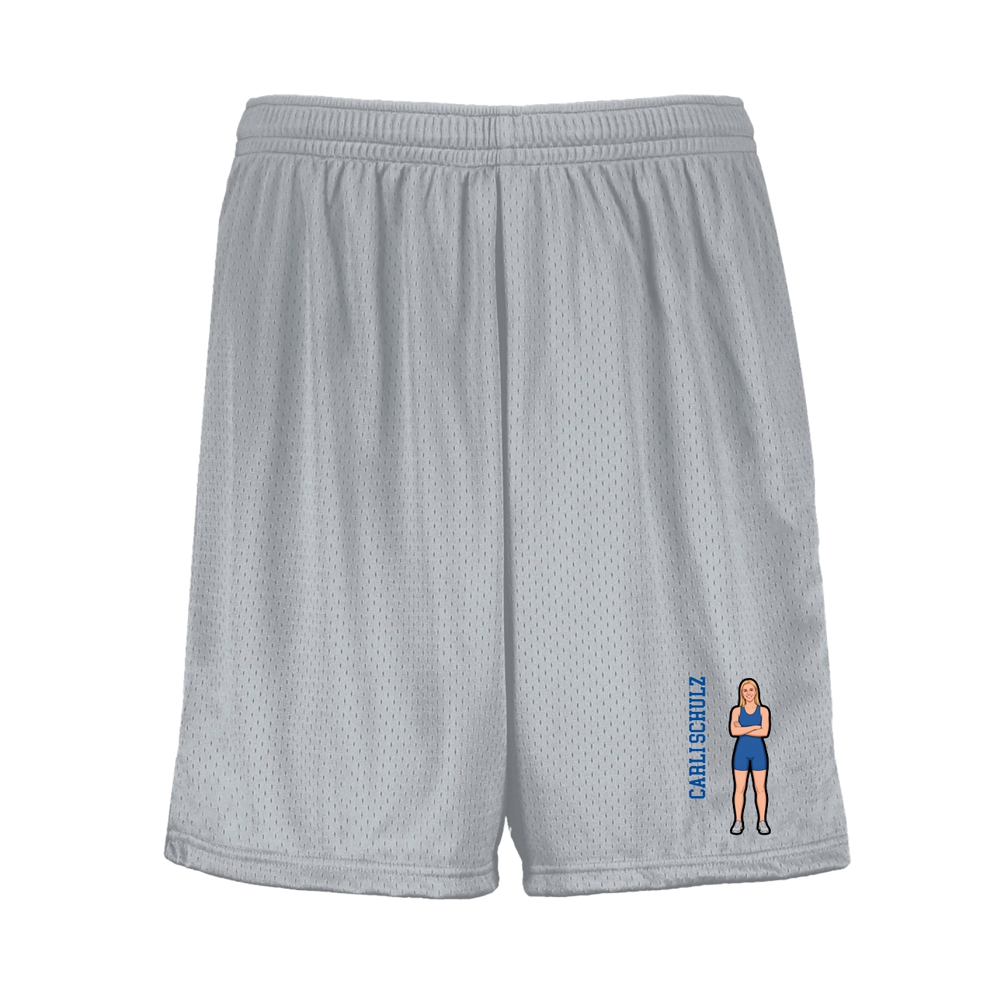 Shorts — Name Vertical in Silver