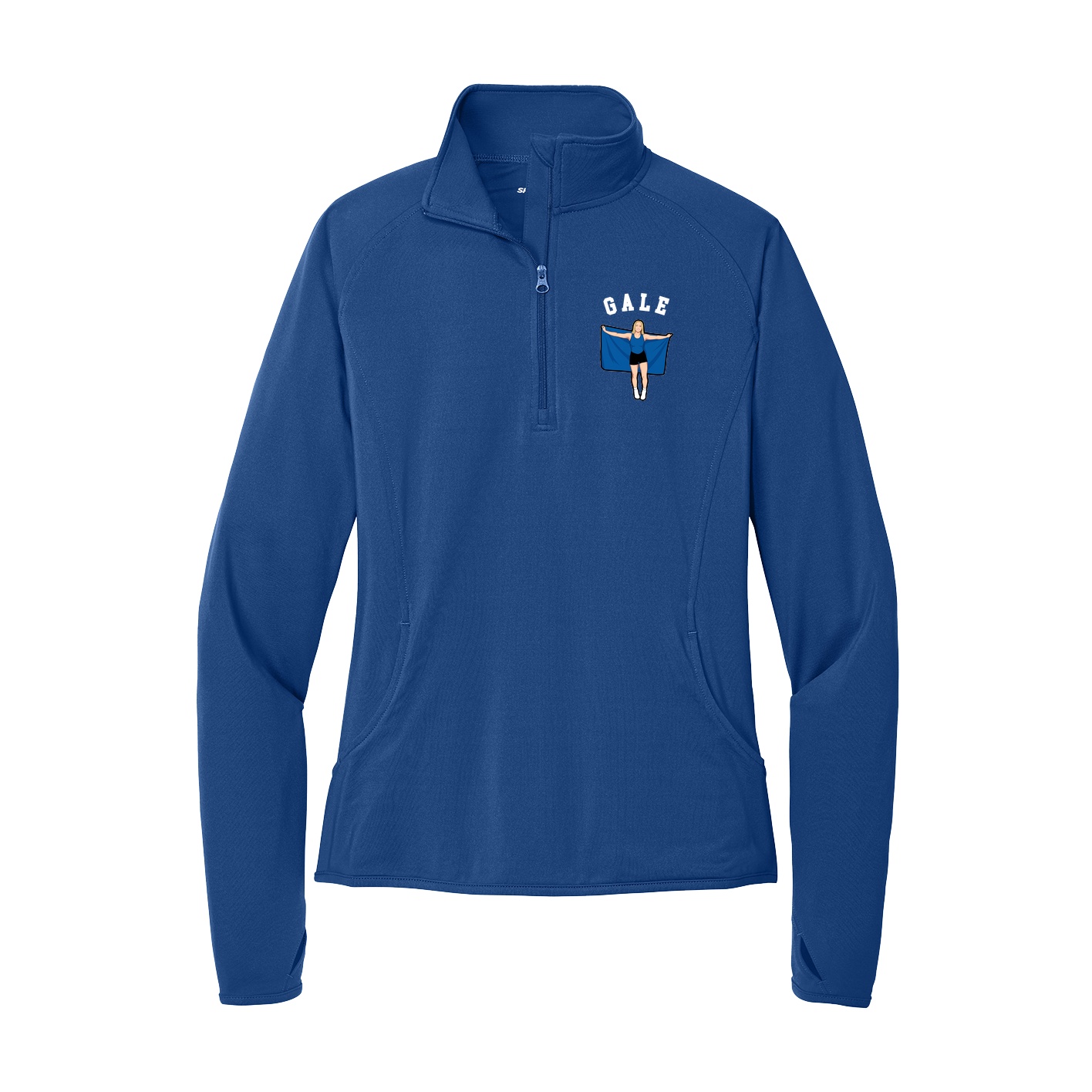 Women's Q-Zip Pullover — Shirsey Arch in Royal
