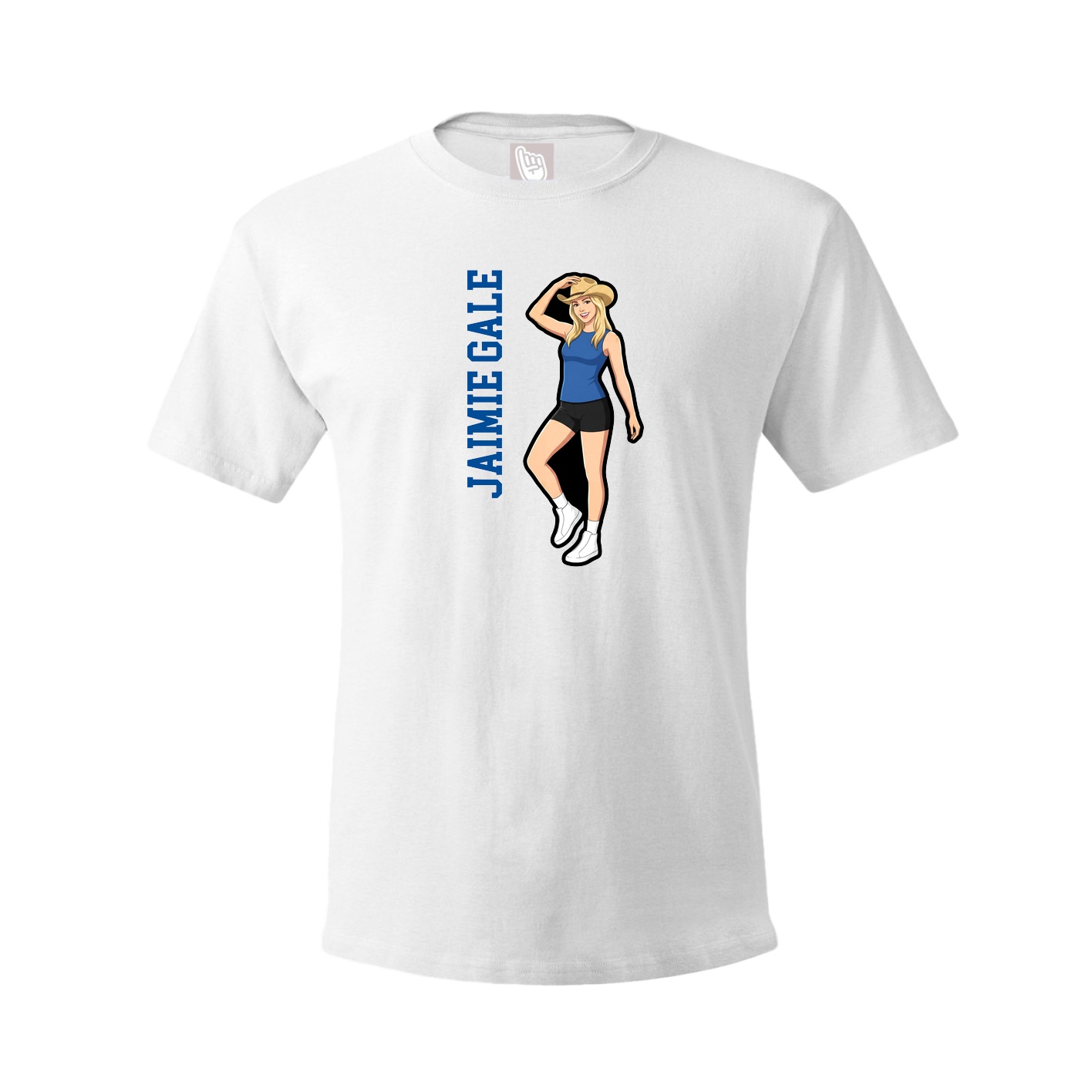 Youth Tee — Name Vertical in White