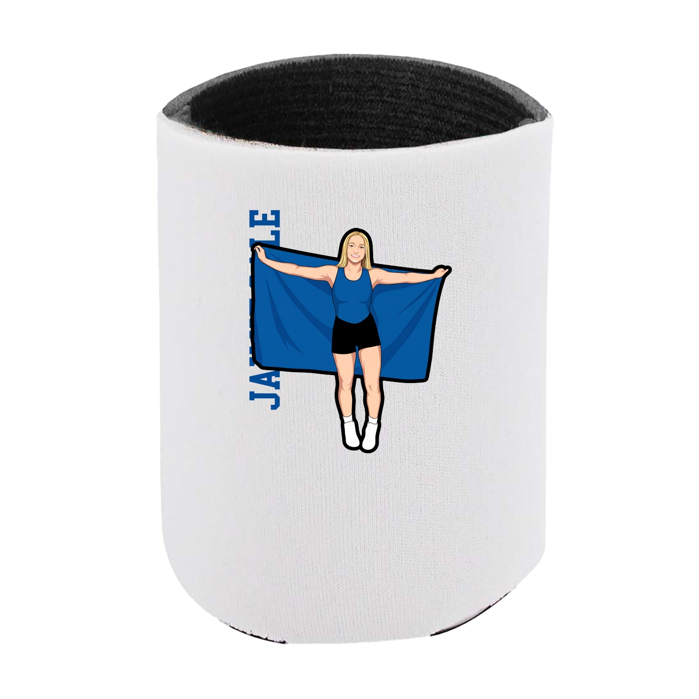 Can Holder — Name Vertical in White