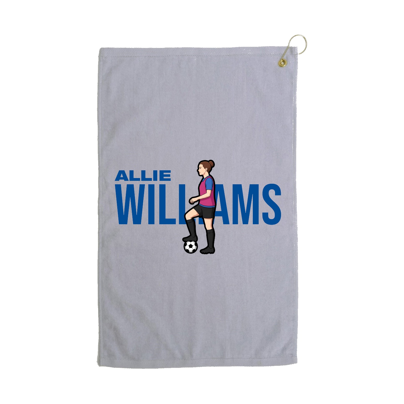 Golf Towel — Player Name in Grey