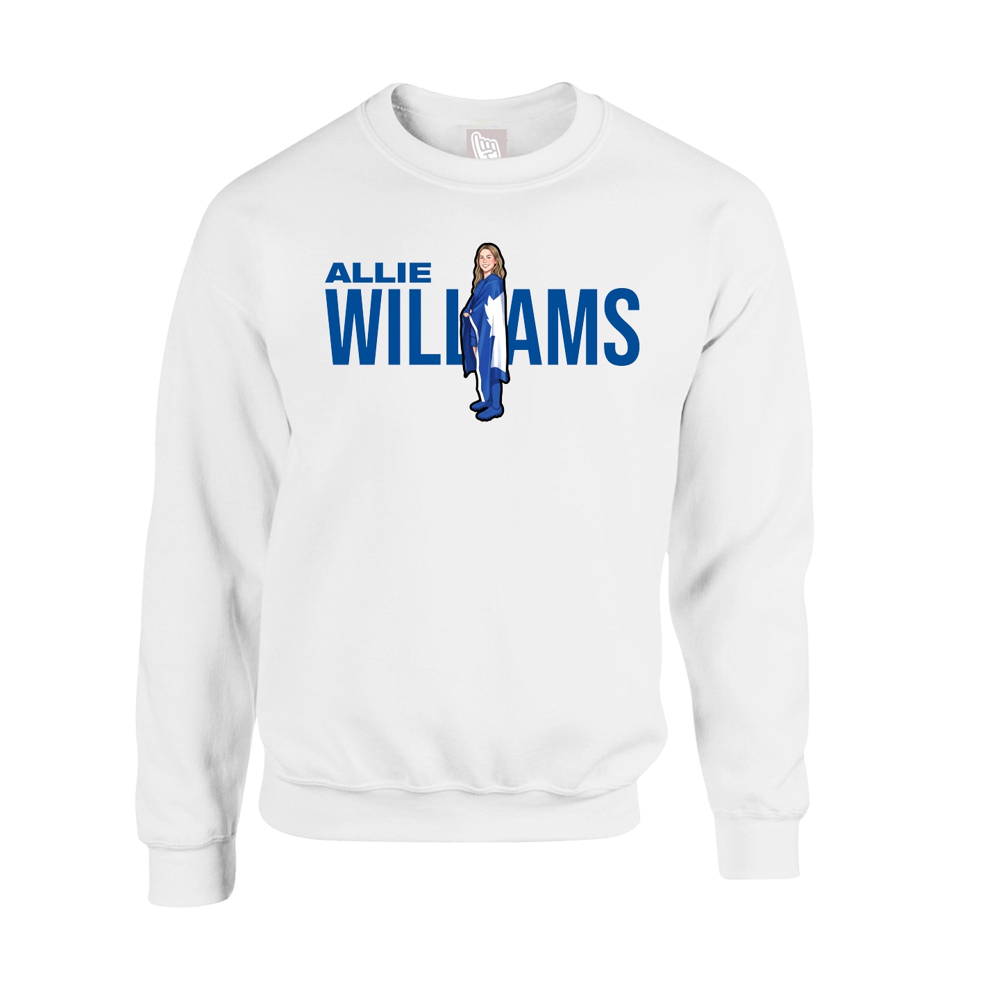 Fleece Crew — Player Name in White