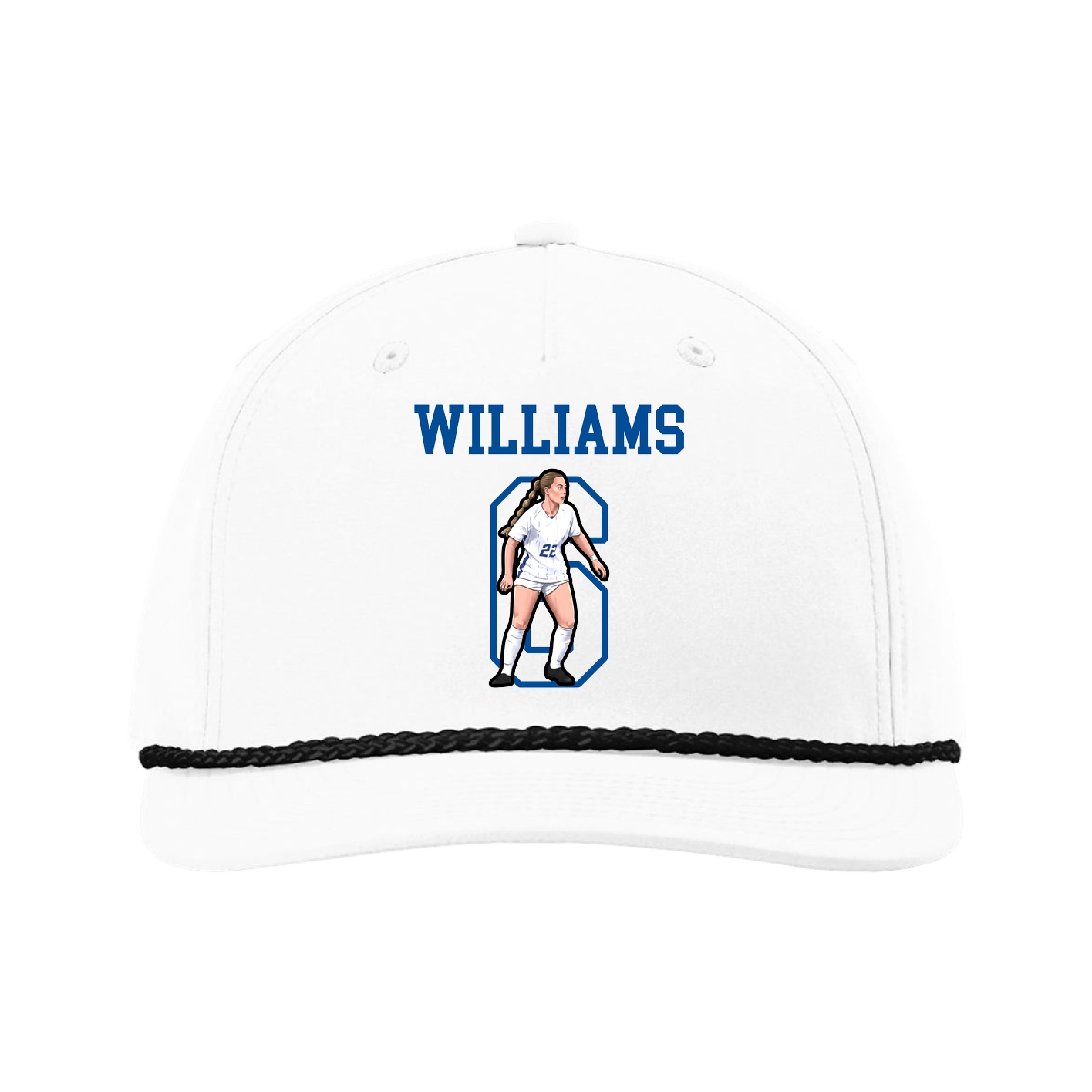 Five-Panel Classic Rope Cap — Shirsey in White