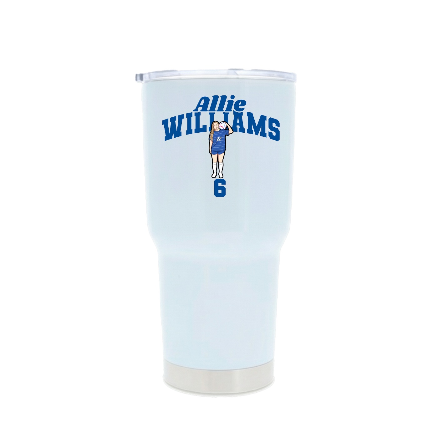 30oz Stainless Steel Tumbler — Signature Arch in White