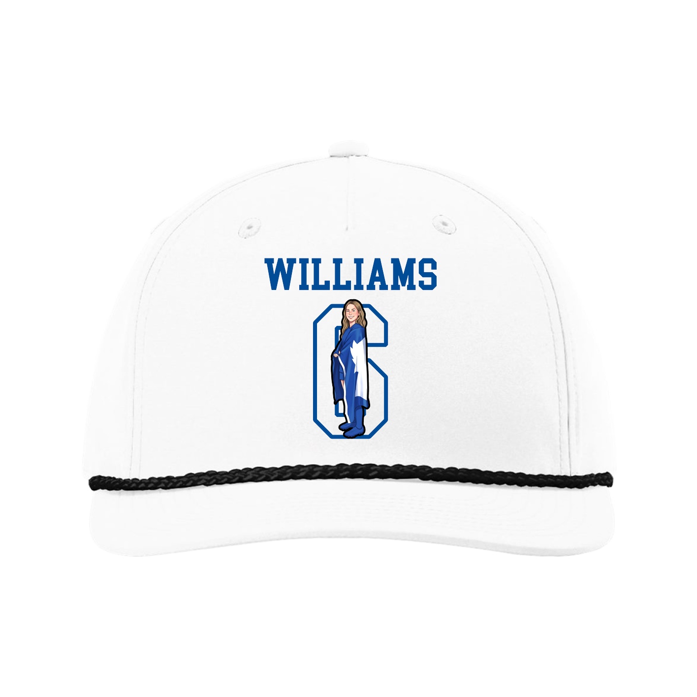 Five-Panel Classic Rope Cap — Shirsey in White
