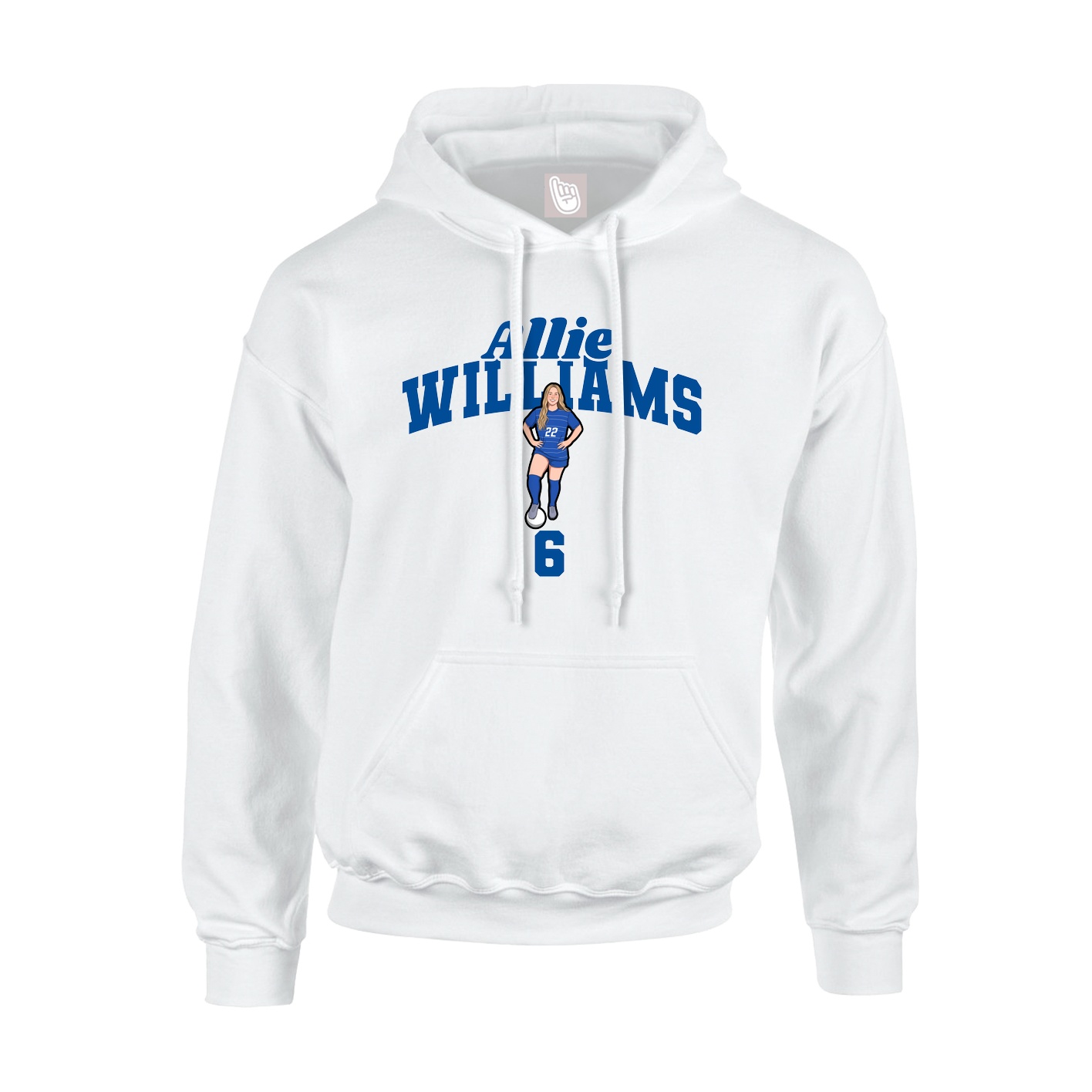 Hoodie — Signature Arch in White