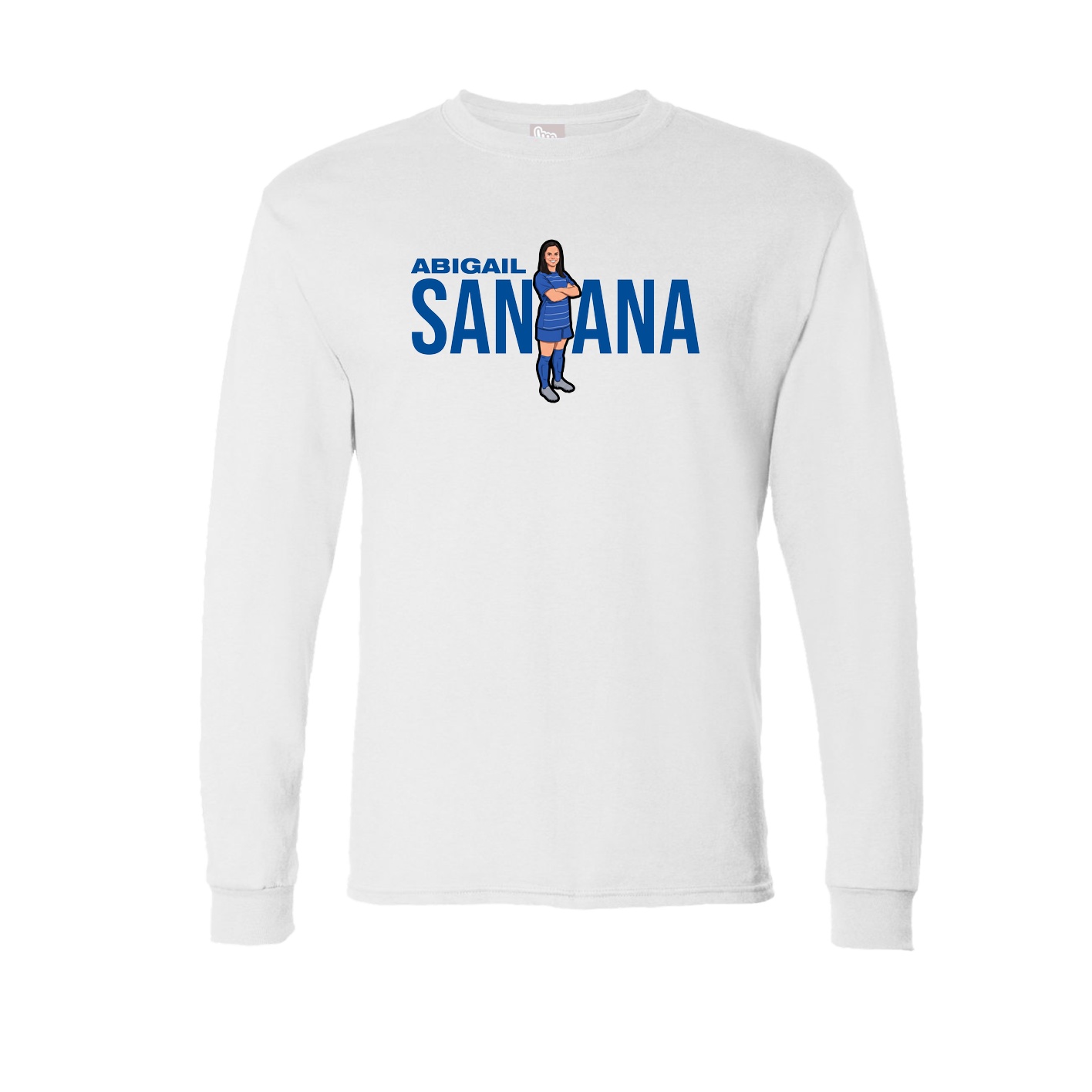 Long Sleeve Tee — Player Name in White