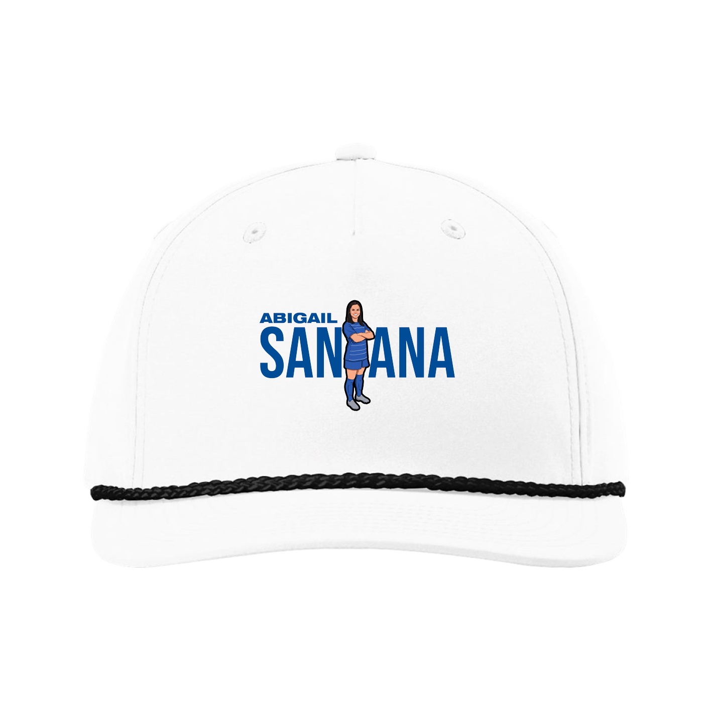 Five-Panel Classic Rope Cap — Player Name in White