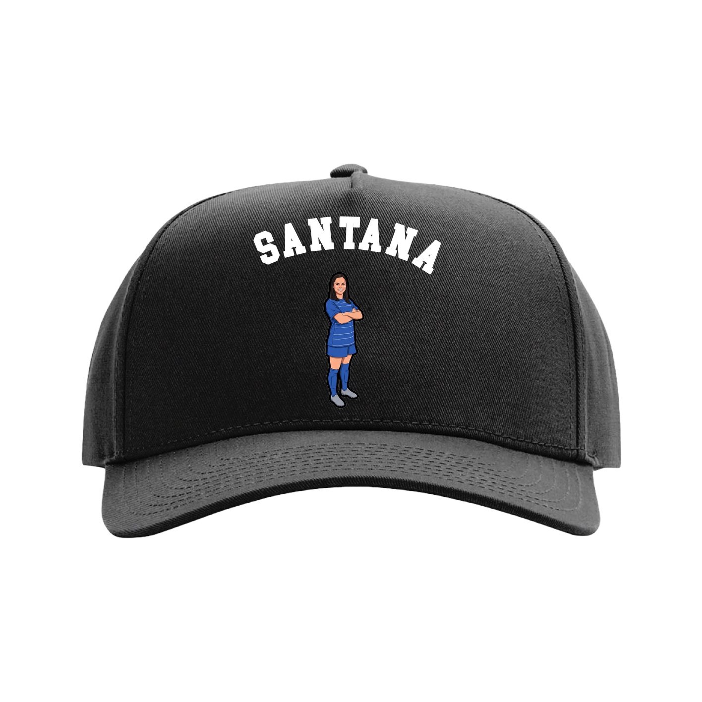 Full Fabric Five-Panel Champ Cap — Shirsey Arch in Black