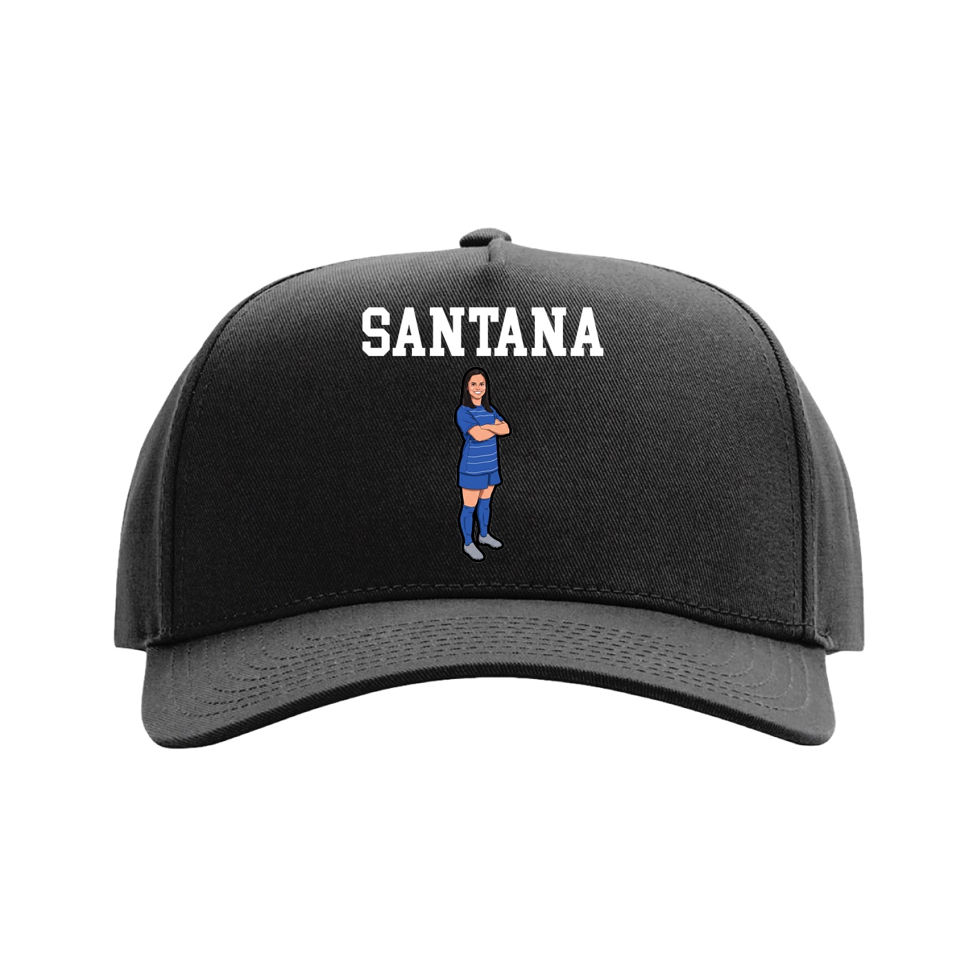 Full Fabric Five-Panel Champ Cap — Shirsey in Black