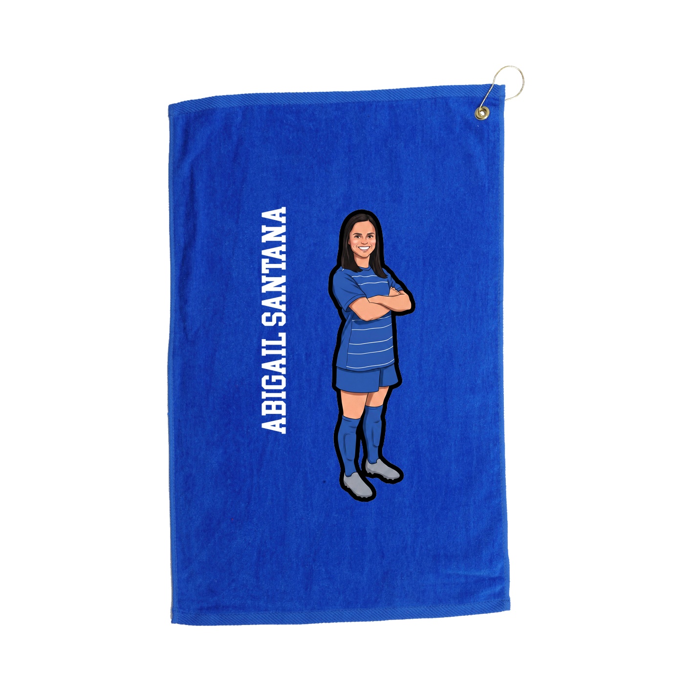 Golf Towel — Name Vertical in Royal