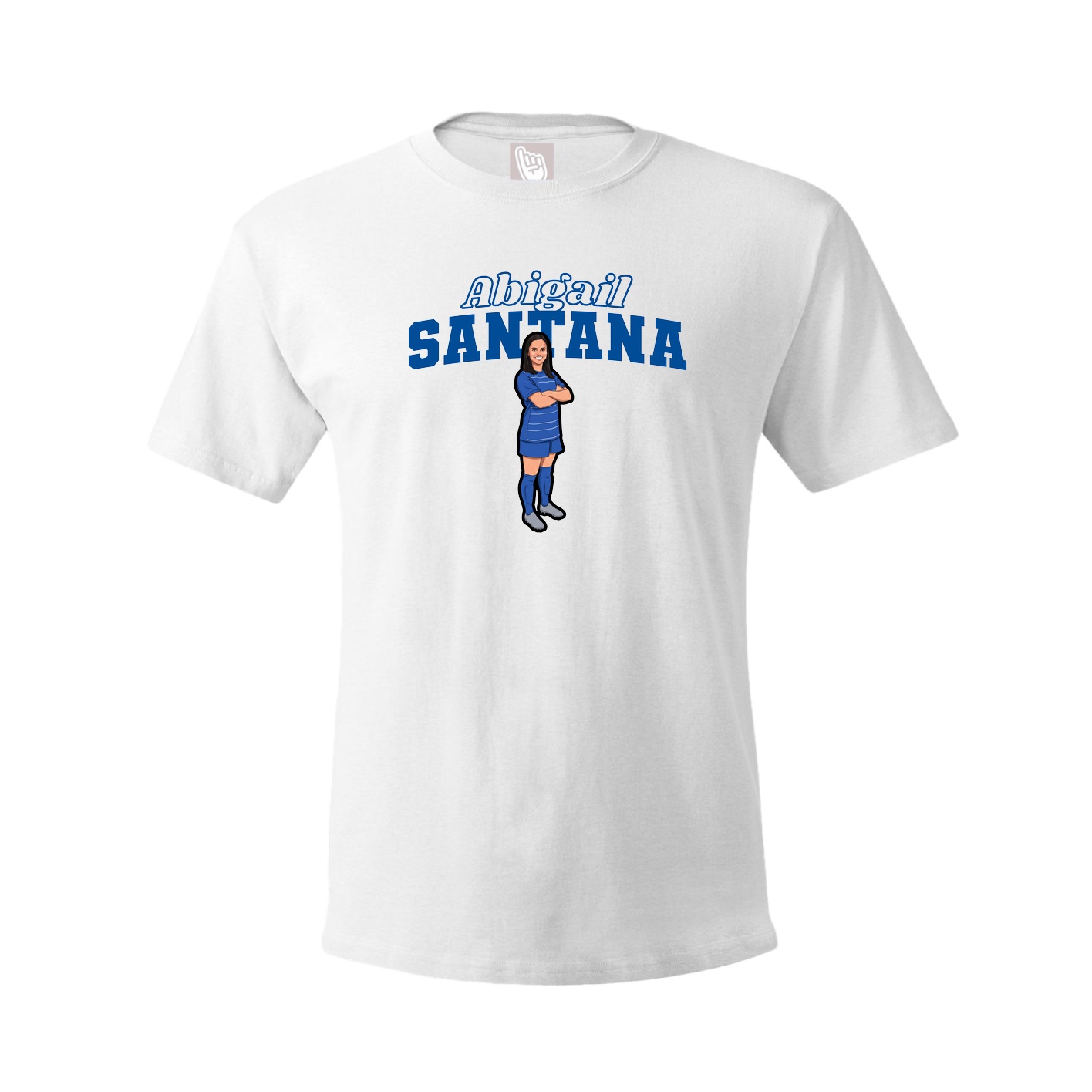 Youth Tee — Name Arch in White