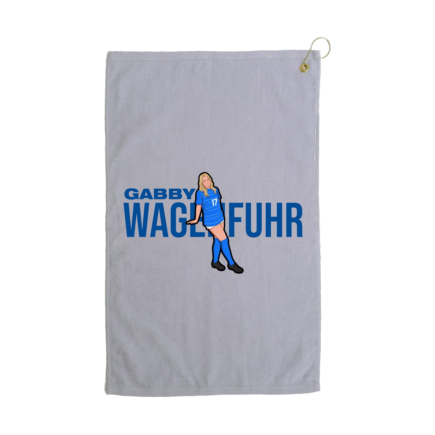 Golf Towel — Player Name in Grey