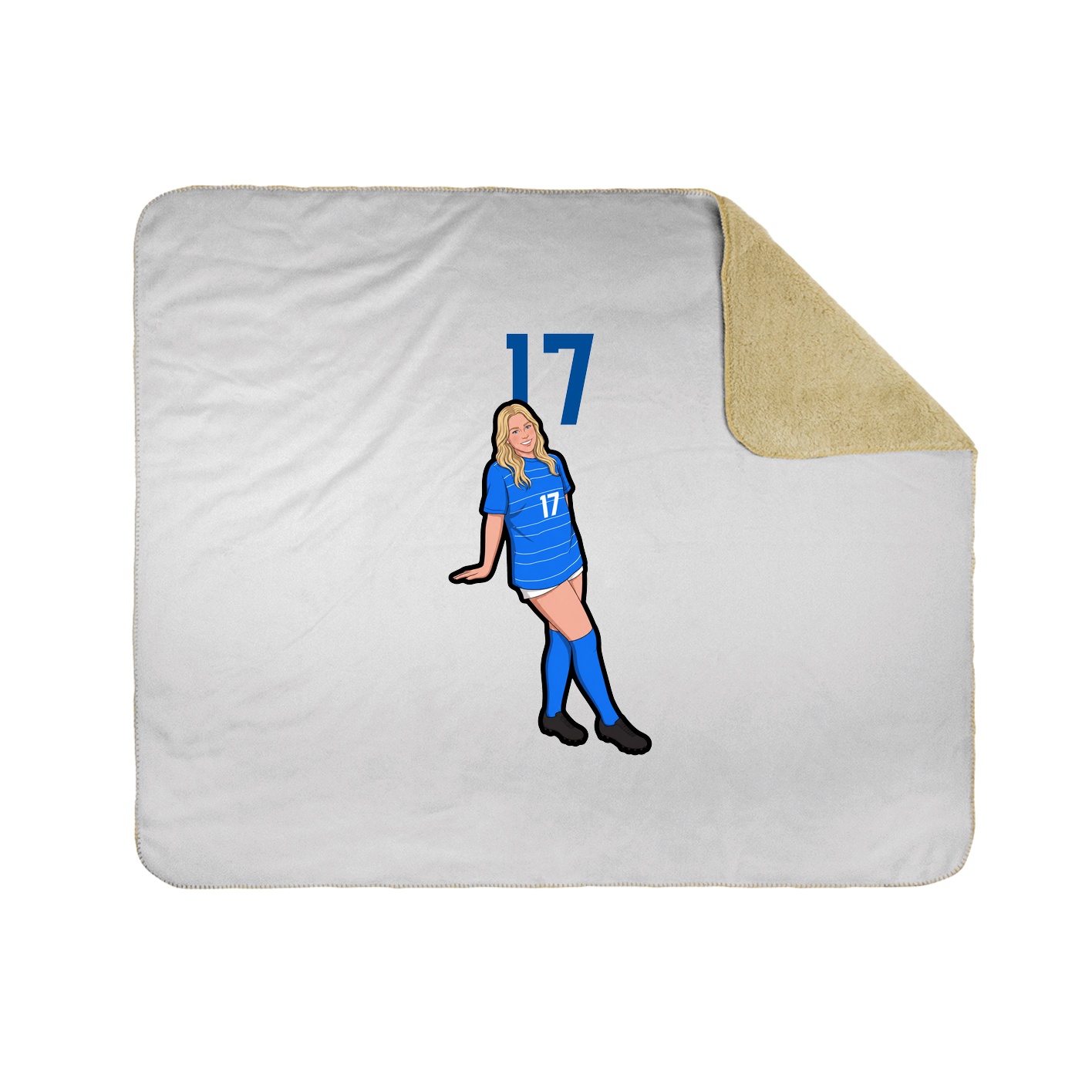 Throw Blanket — Number Top in White