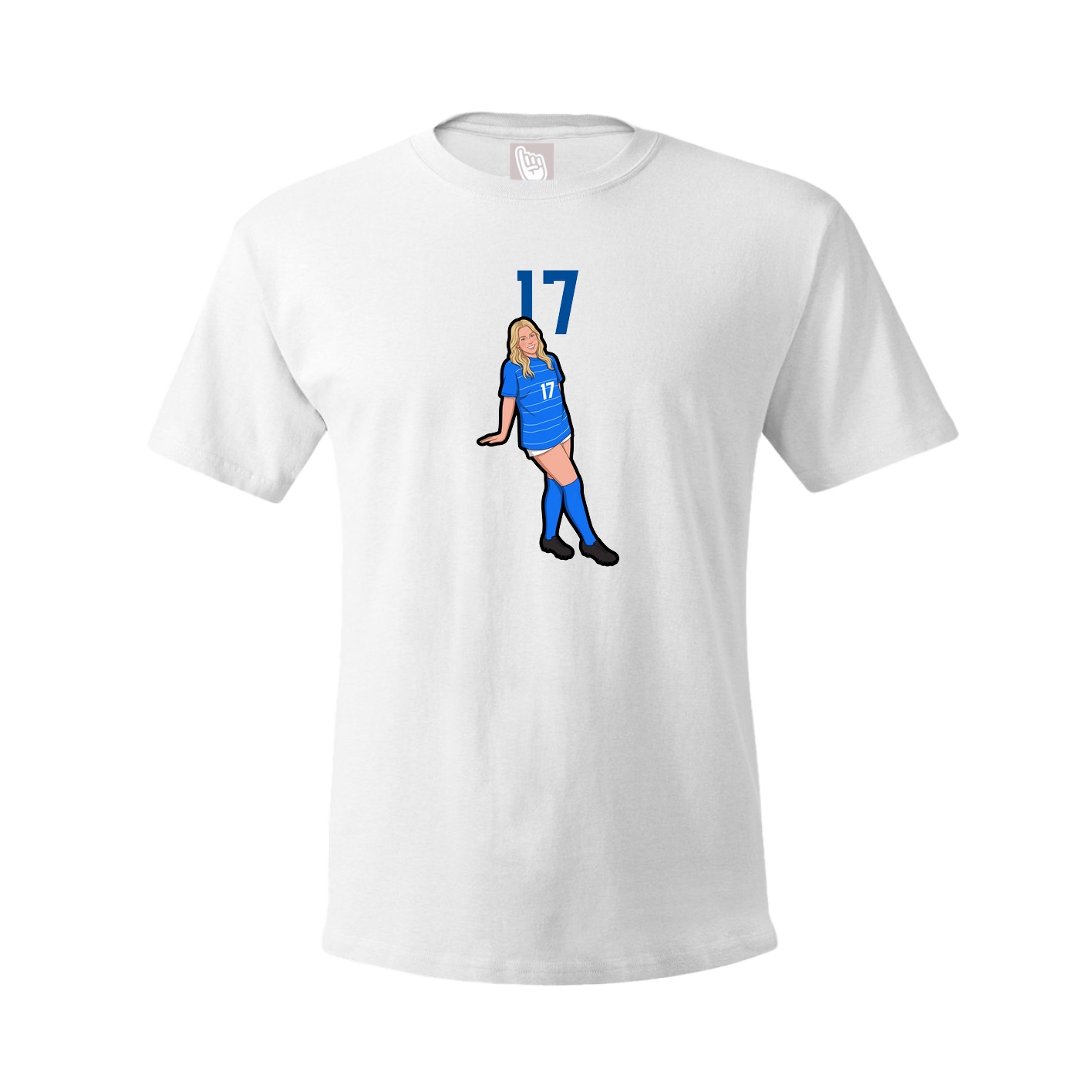 Youth Tee — Number Top in White