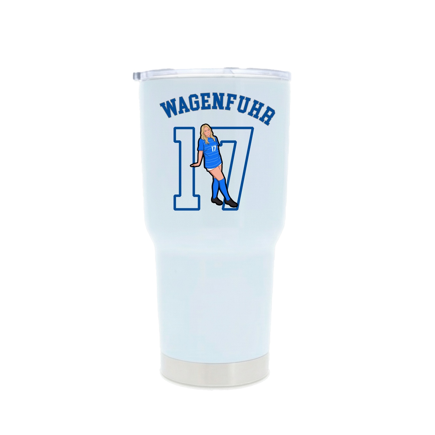 30oz Stainless Steel Tumbler — Shirsey Arch in White