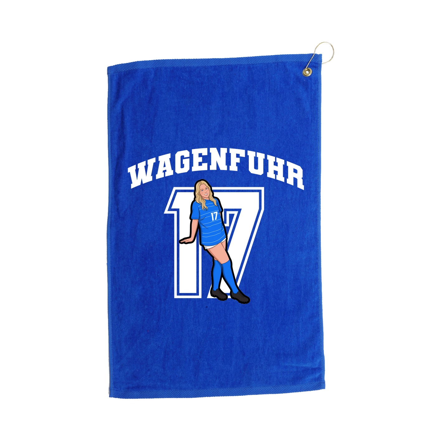 Golf Towel — Number in Royal