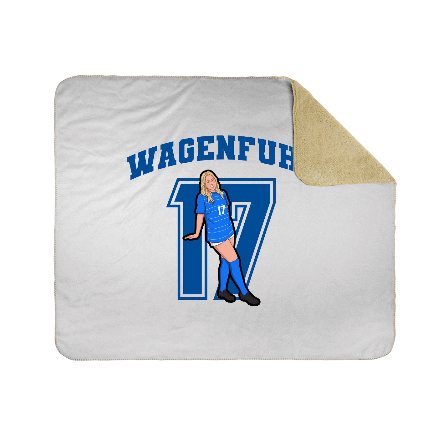 Throw Blanket — Number in White