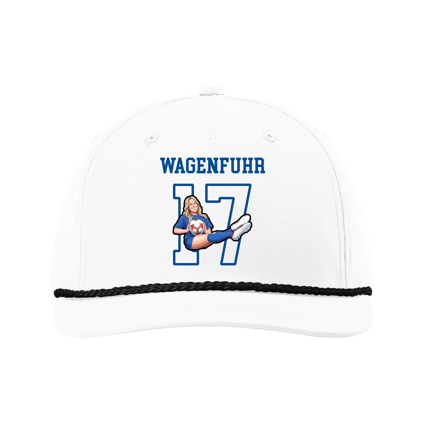 Five-Panel Classic Rope Cap — Shirsey in White