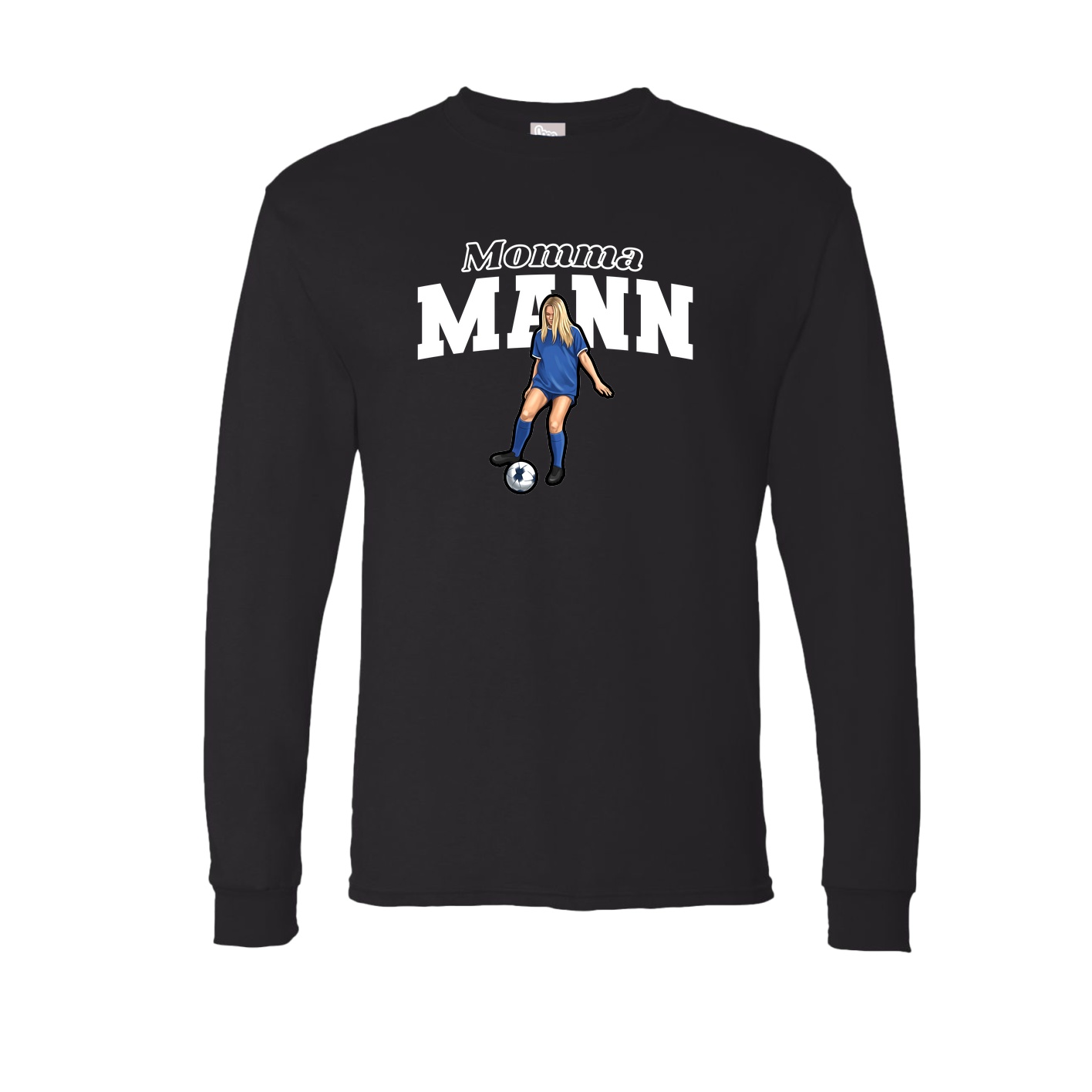Long Sleeve Tee — Mothers Day Block in Black