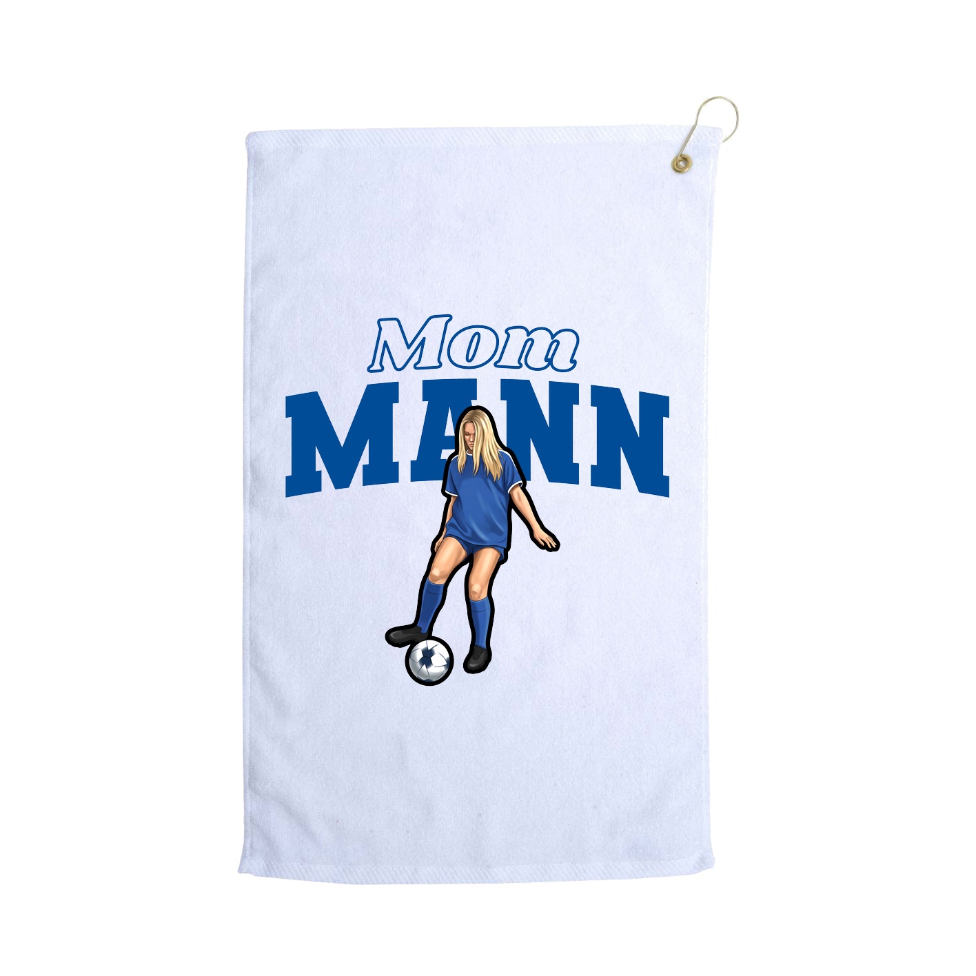 Golf Towel — Mothers Day Block in White