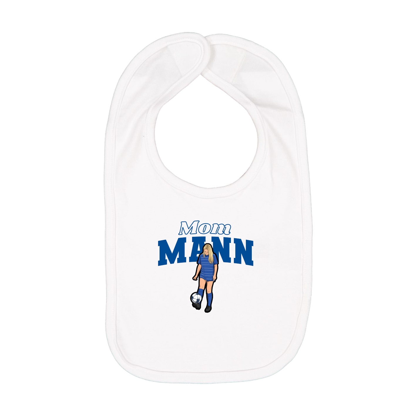 Infant Bib — Mothers Day Block in White