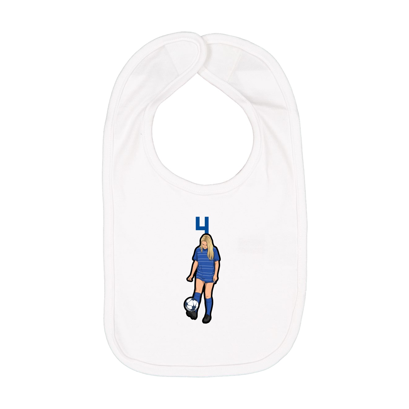 Infant Bib — Number Top in White